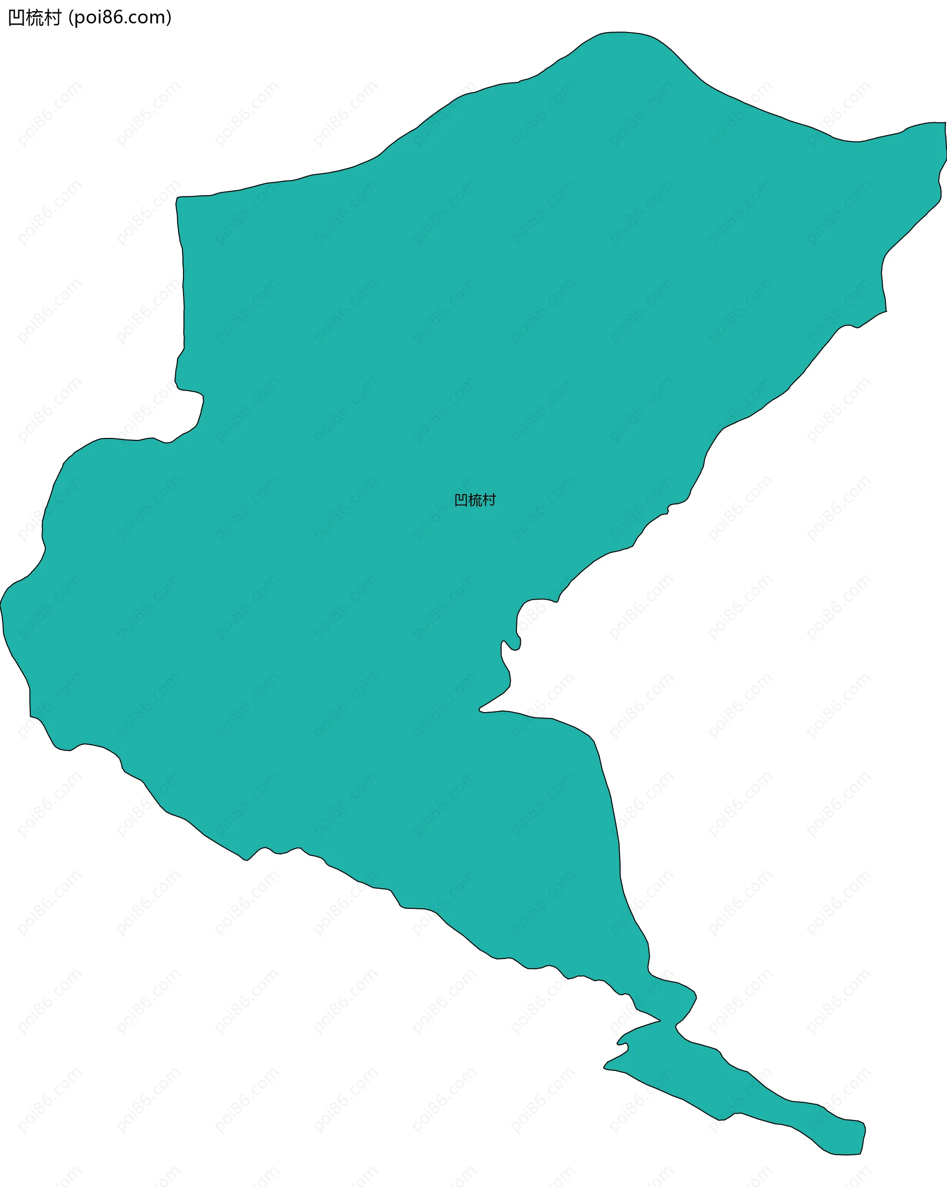 凹梳村边界地图