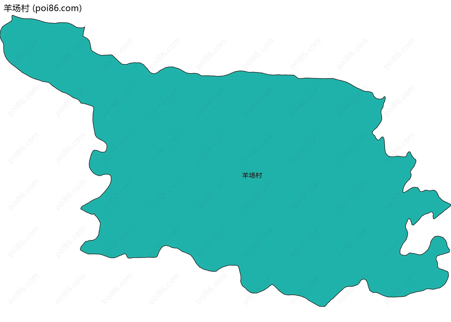 羊场村边界地图