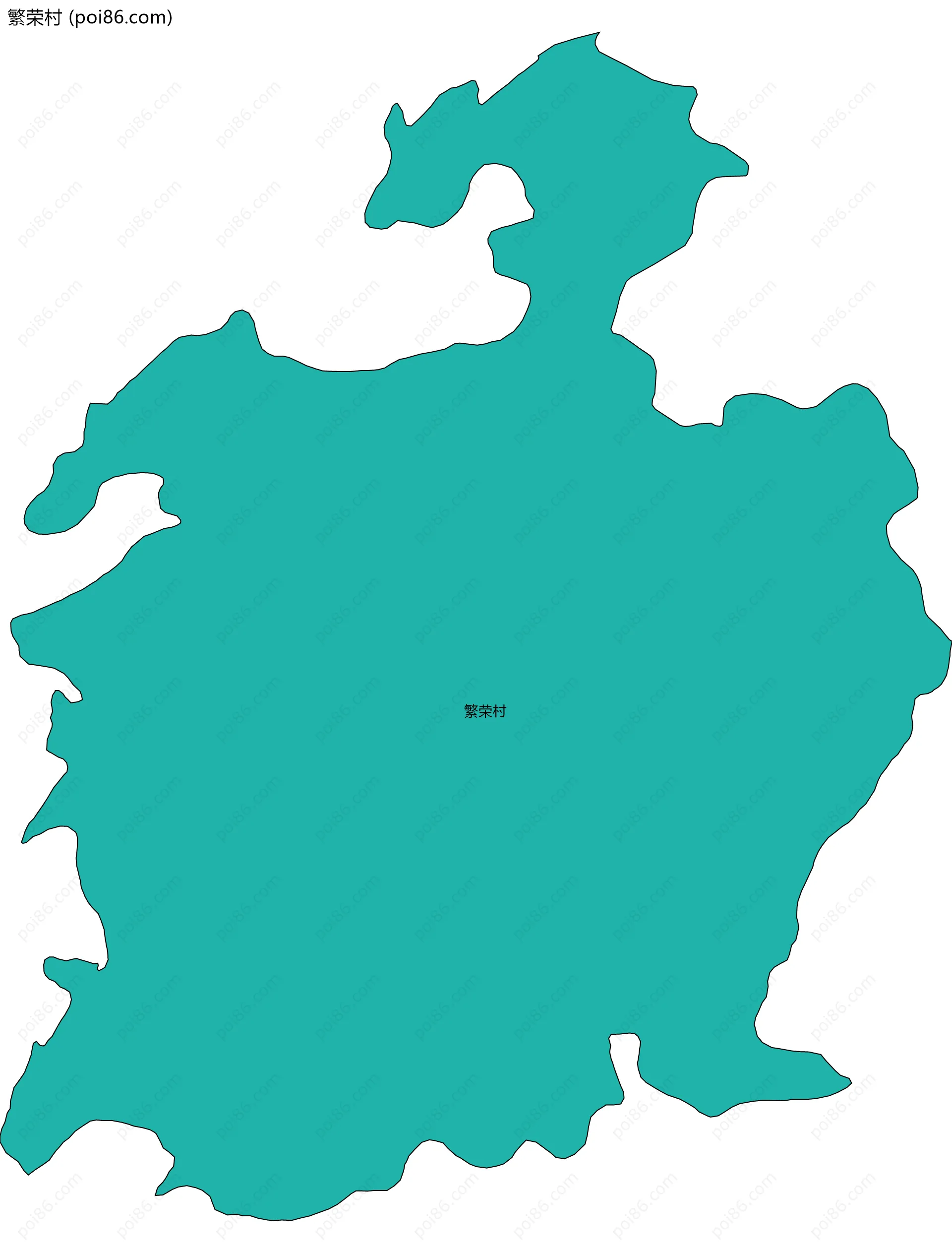 繁荣村边界地图