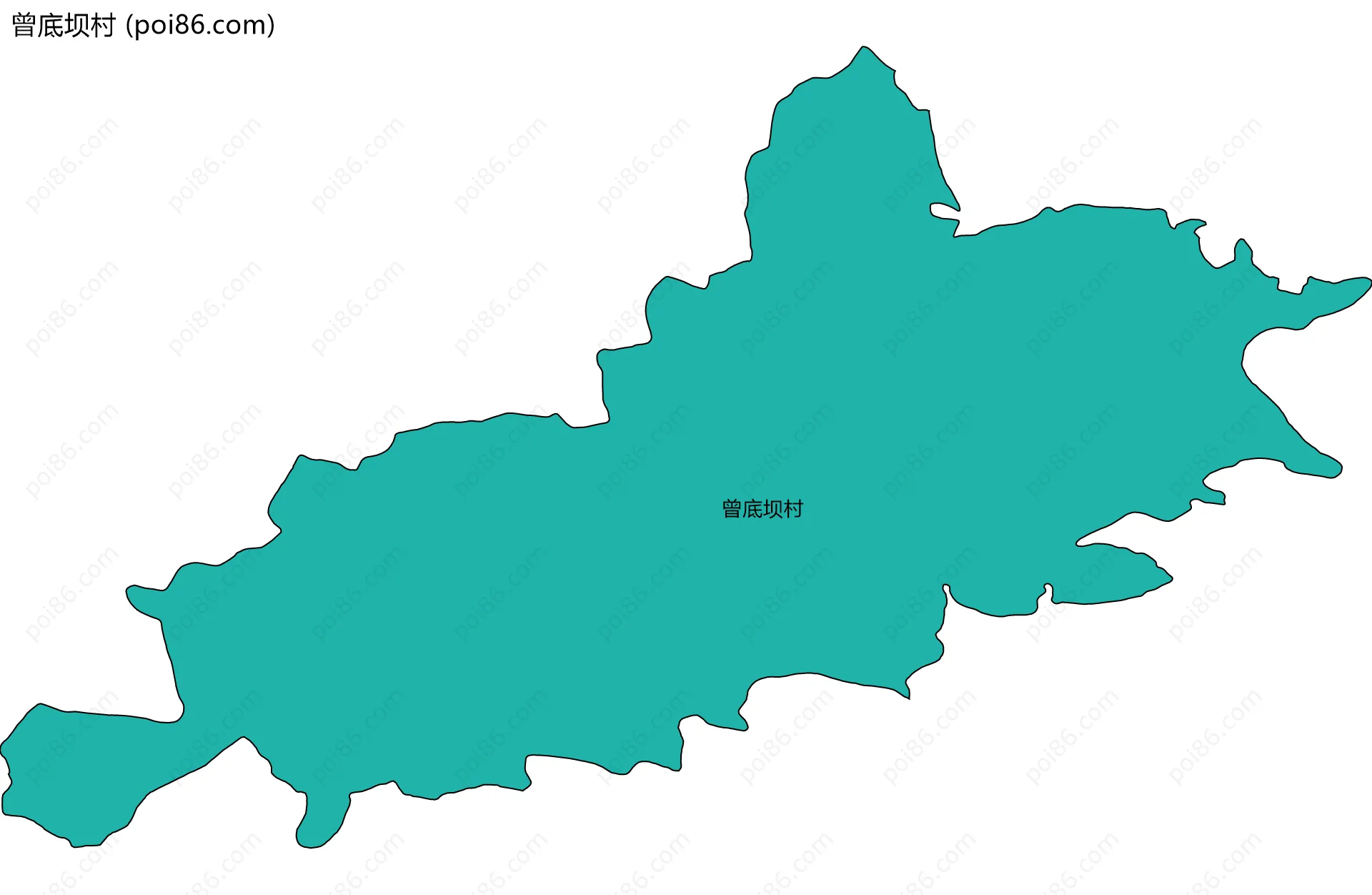 曾底坝村边界地图