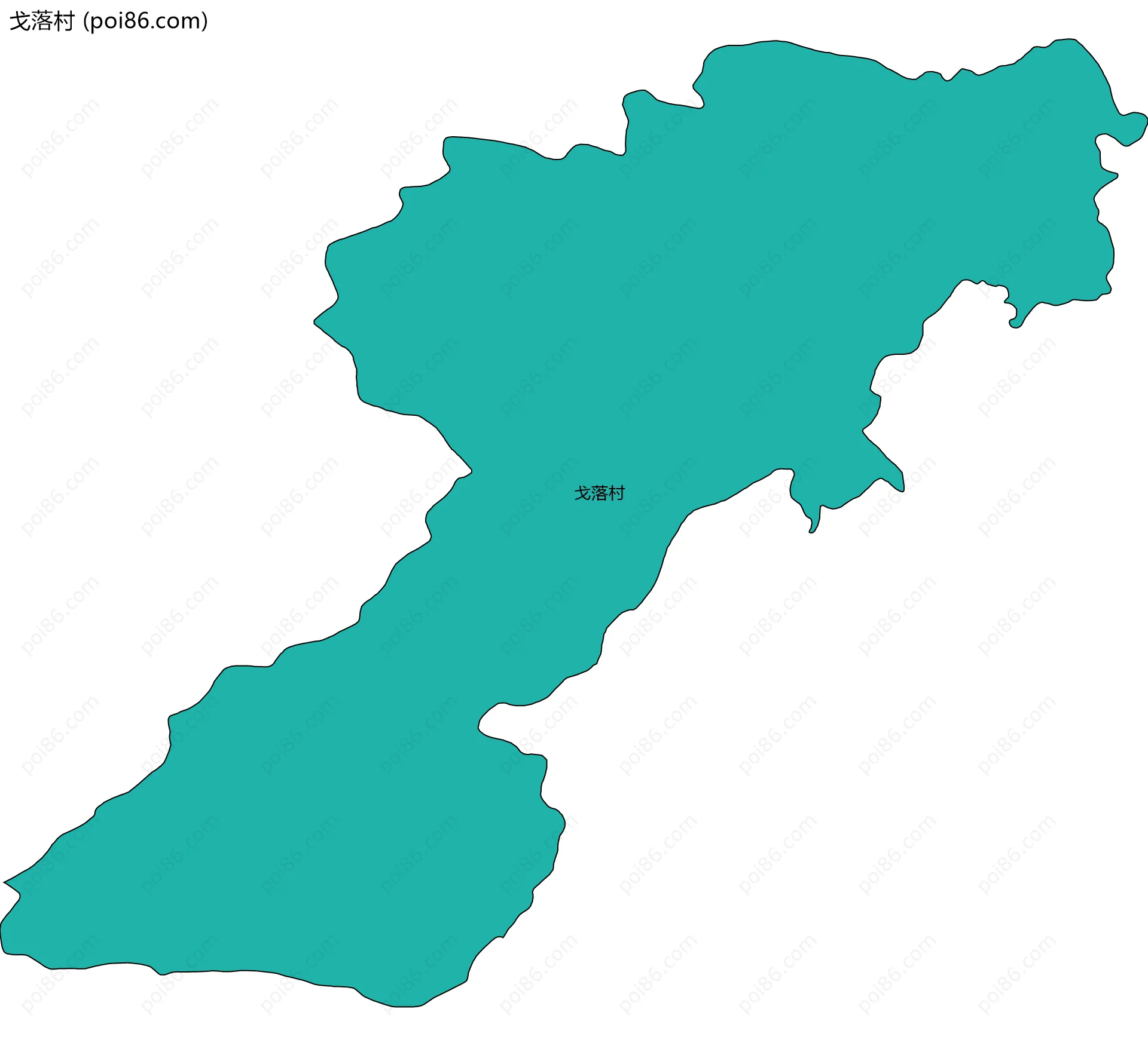 戈落村边界地图