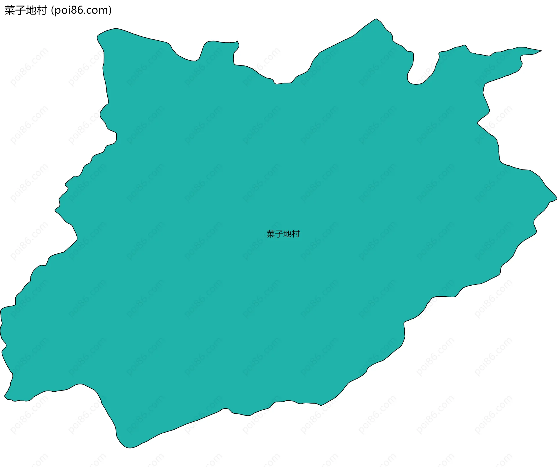 菜子地村边界地图