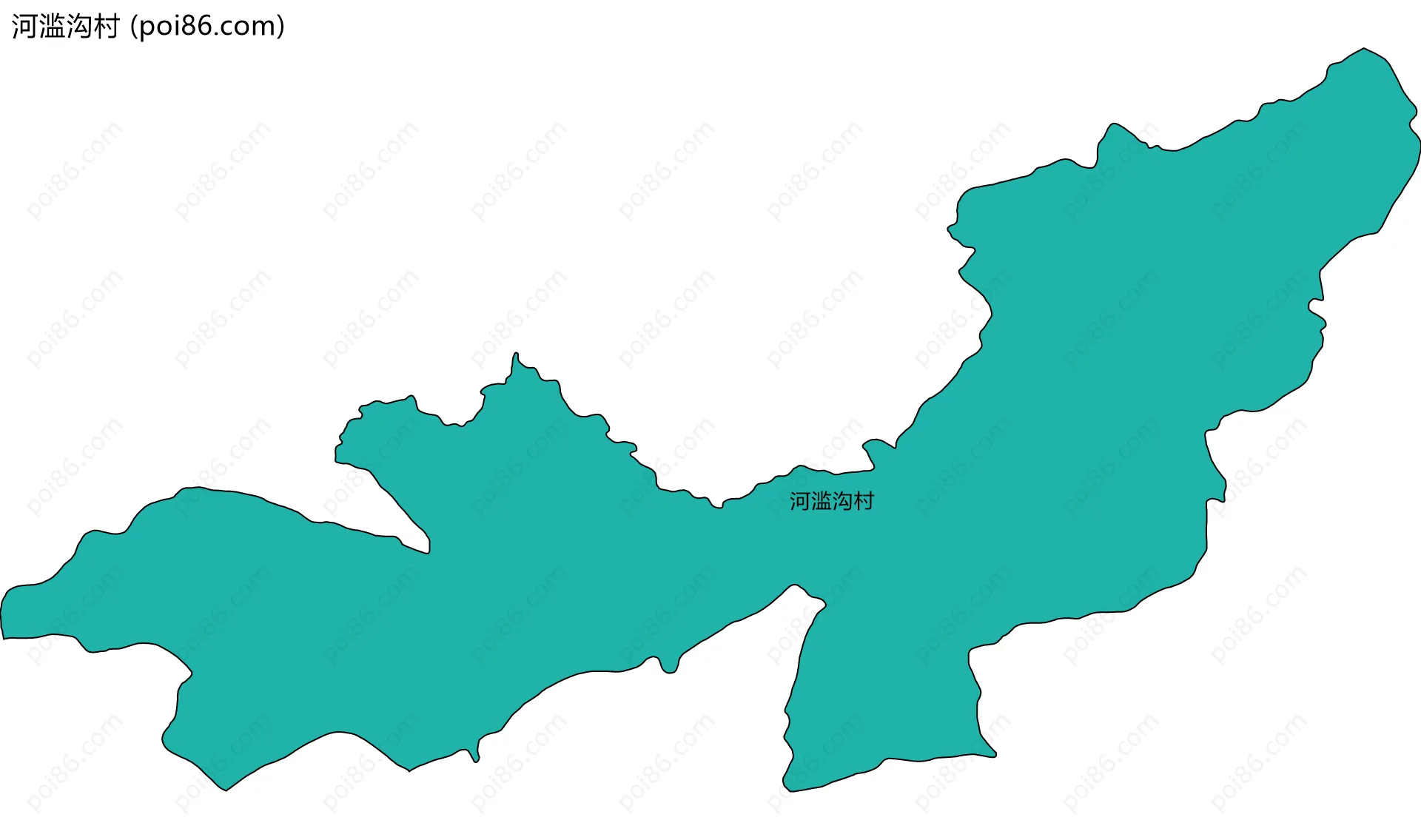 河滥沟村边界地图