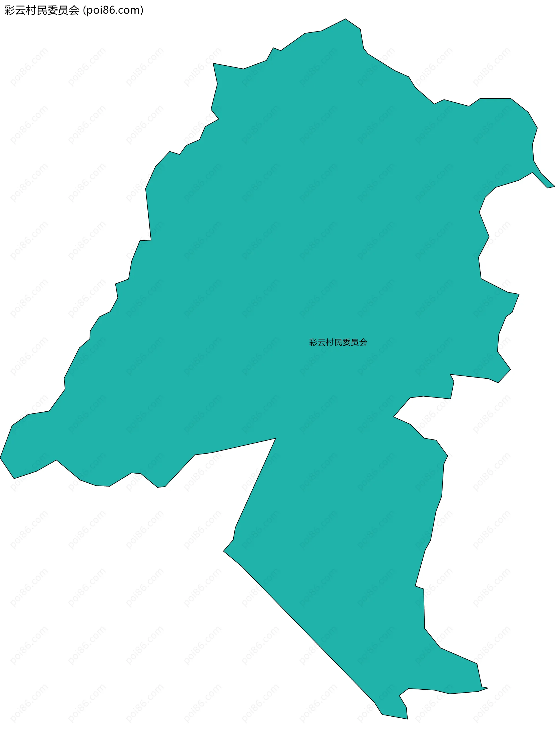彩云村民委员会边界地图