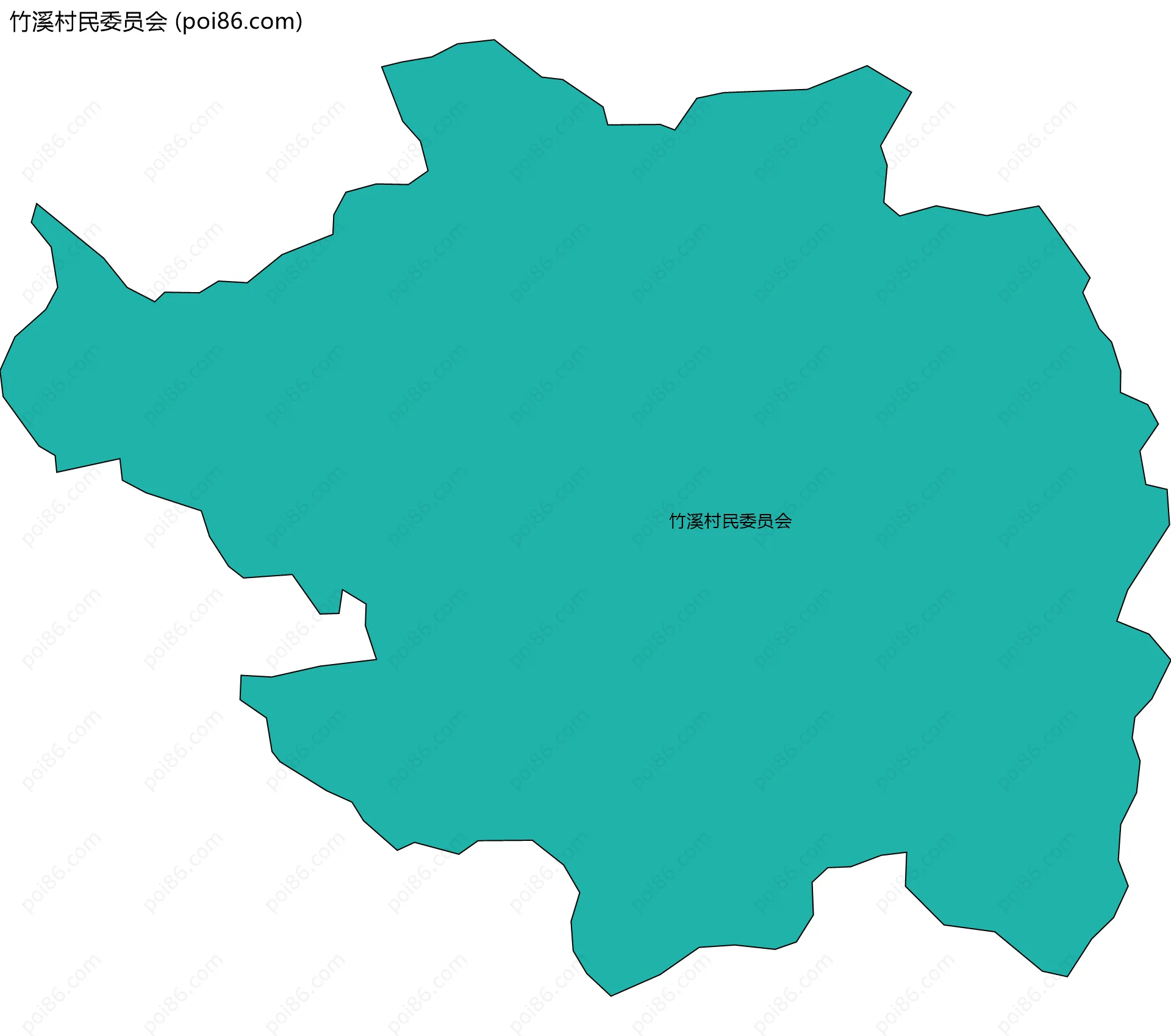 竹溪村民委员会边界地图