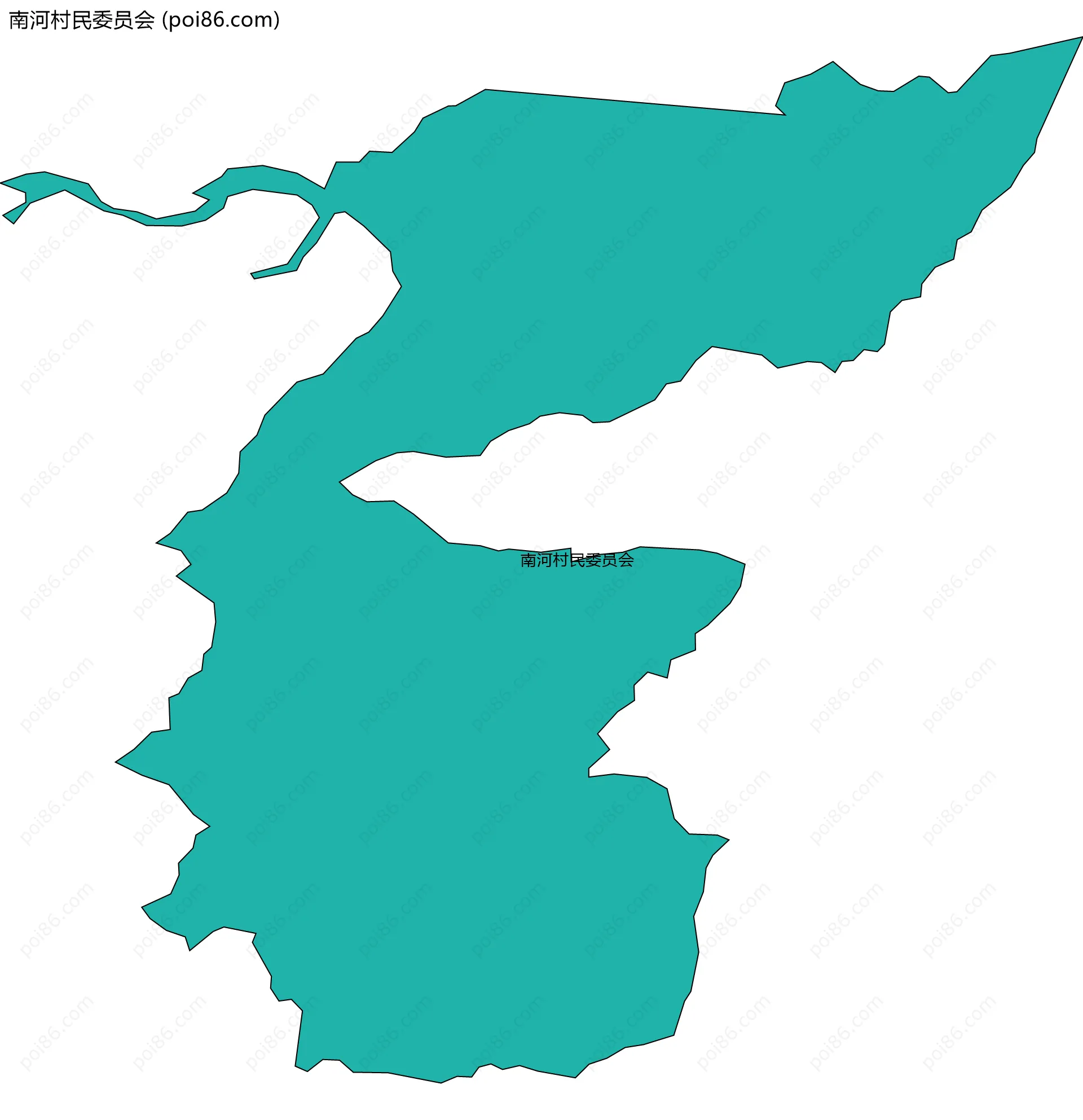 南河村民委员会边界地图