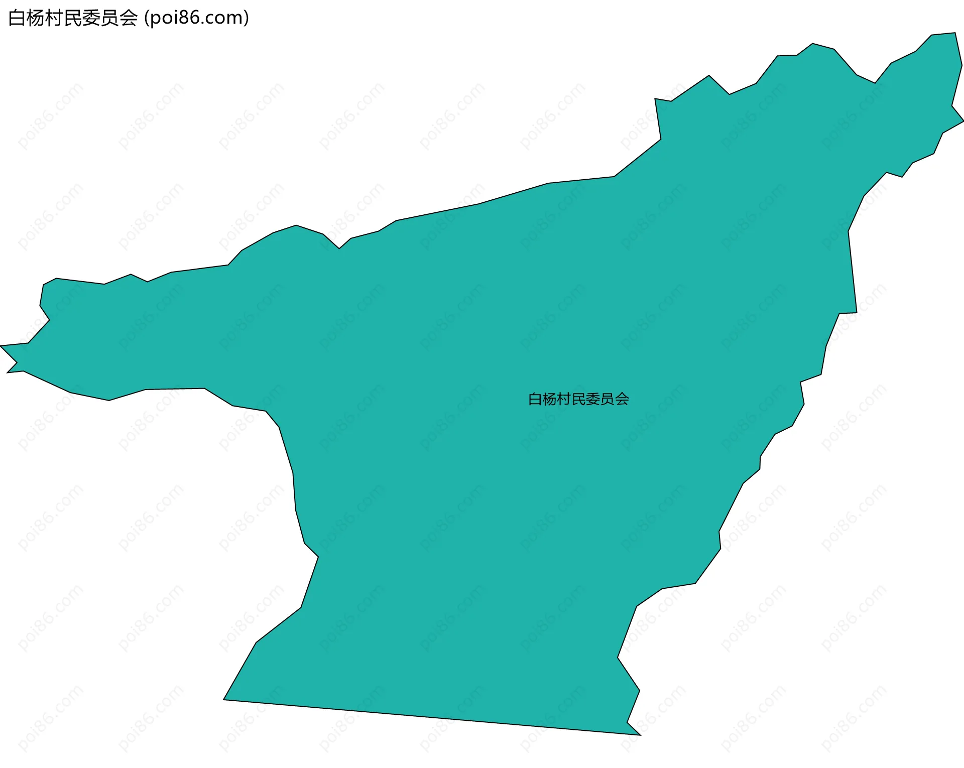 白杨村民委员会边界地图