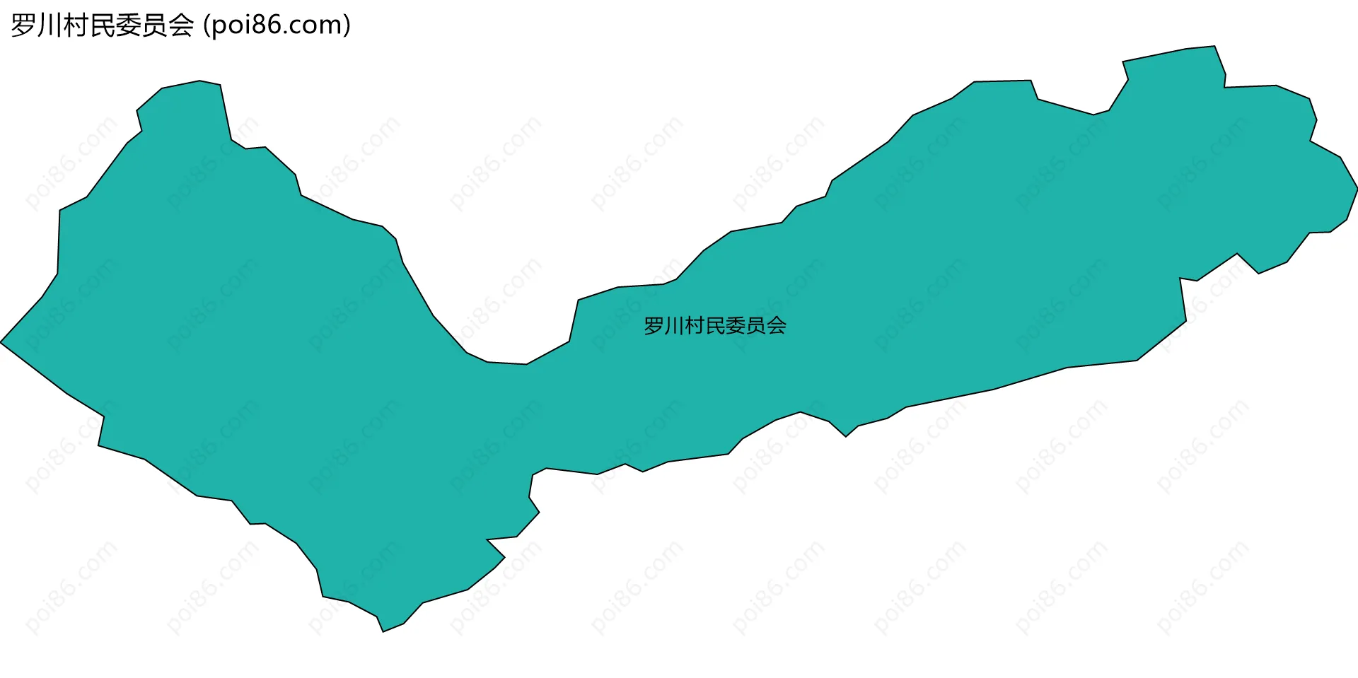 罗川村民委员会边界地图