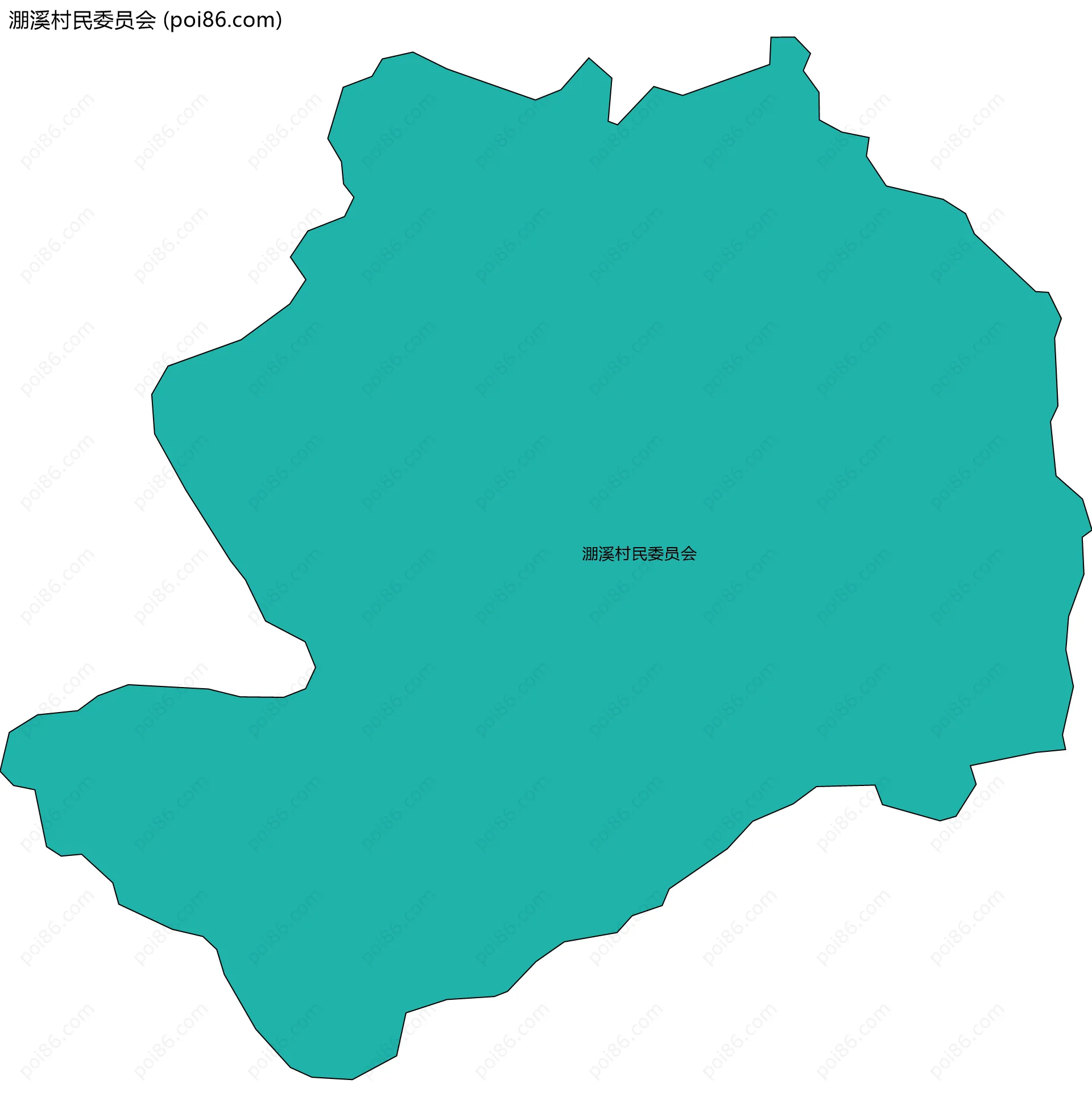 淜溪村民委员会边界地图