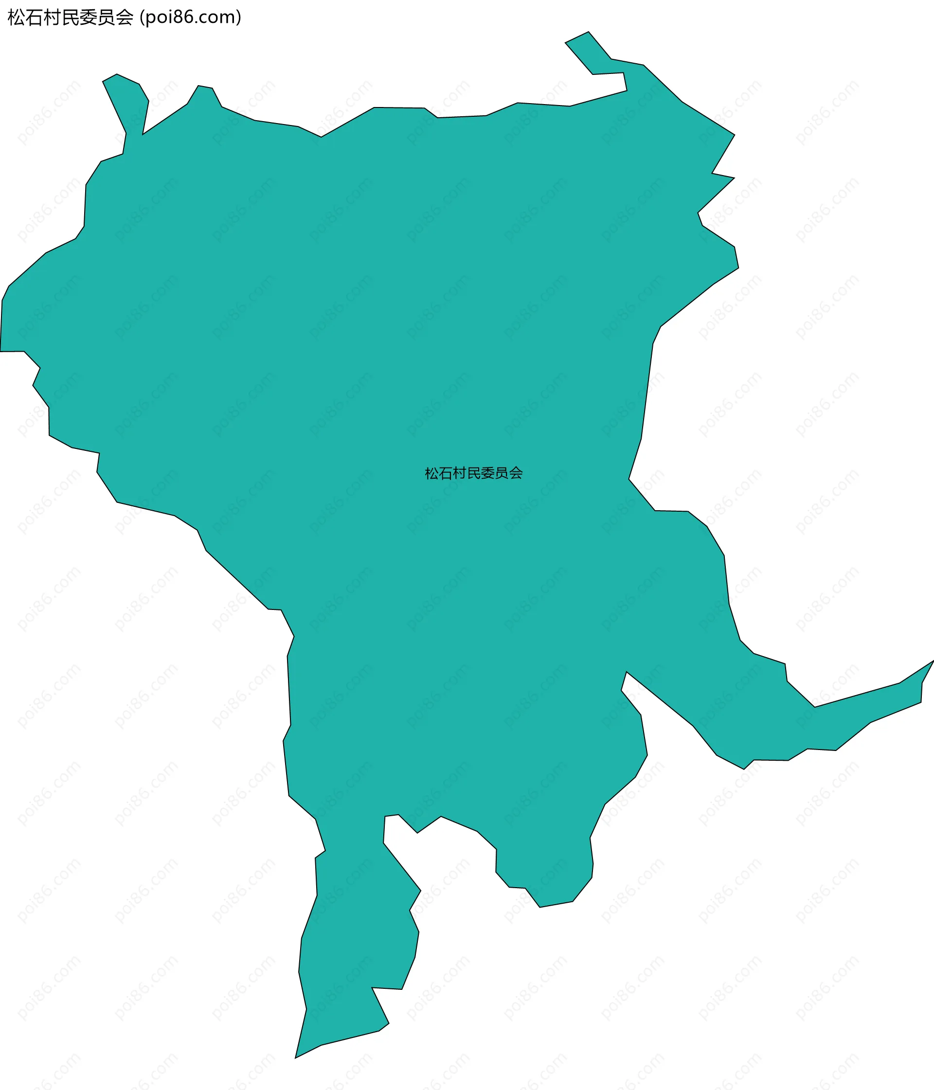 松石村民委员会边界地图