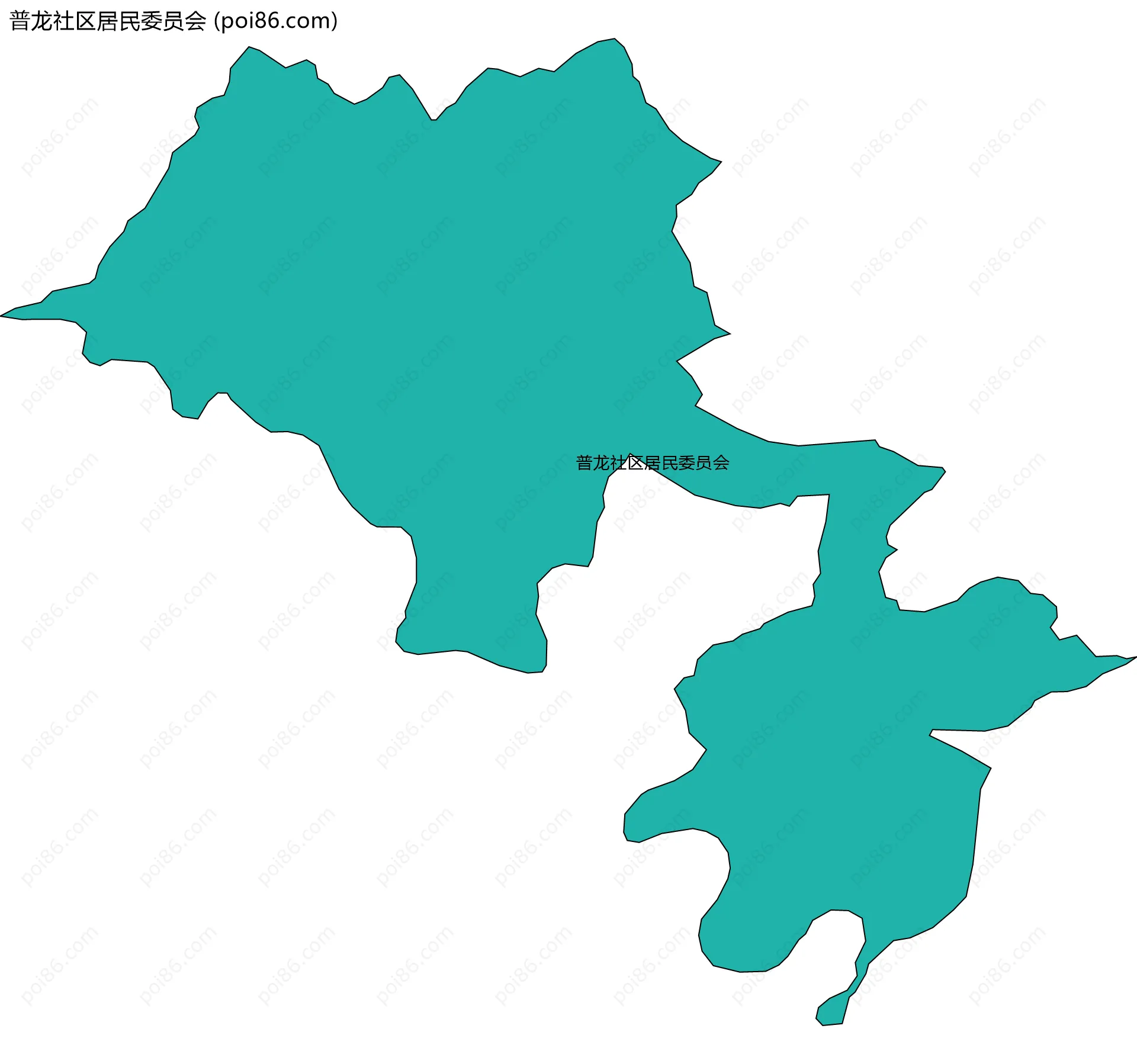 普龙社区居民委员会边界地图