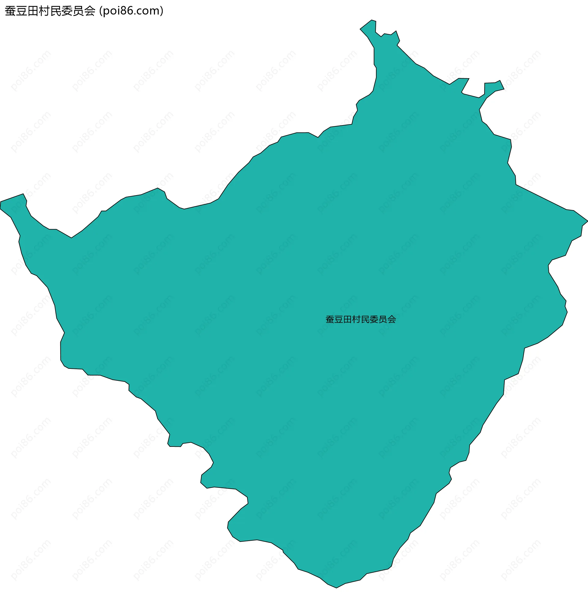 蚕豆田村民委员会边界地图