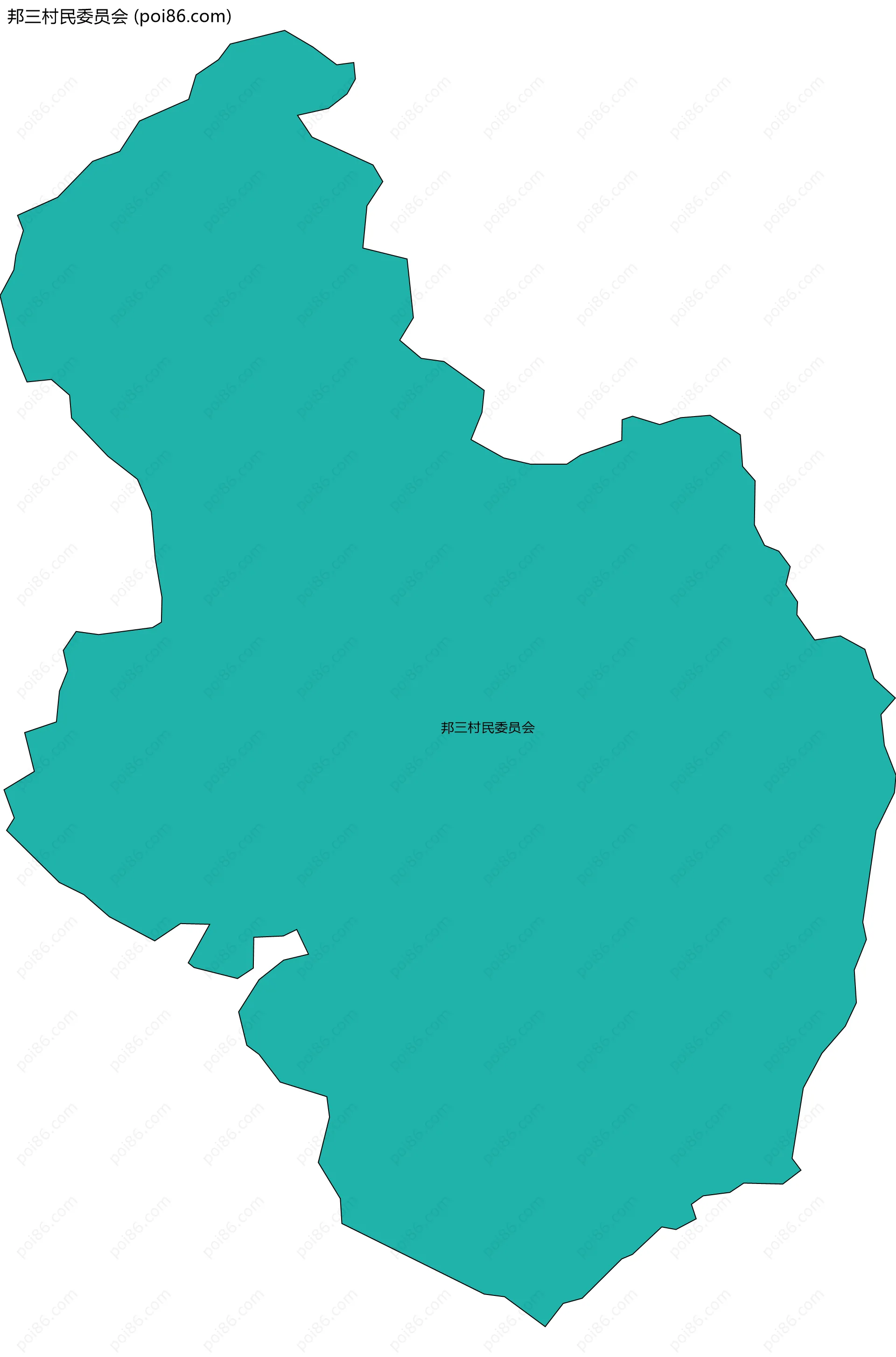 邦三村民委员会边界地图
