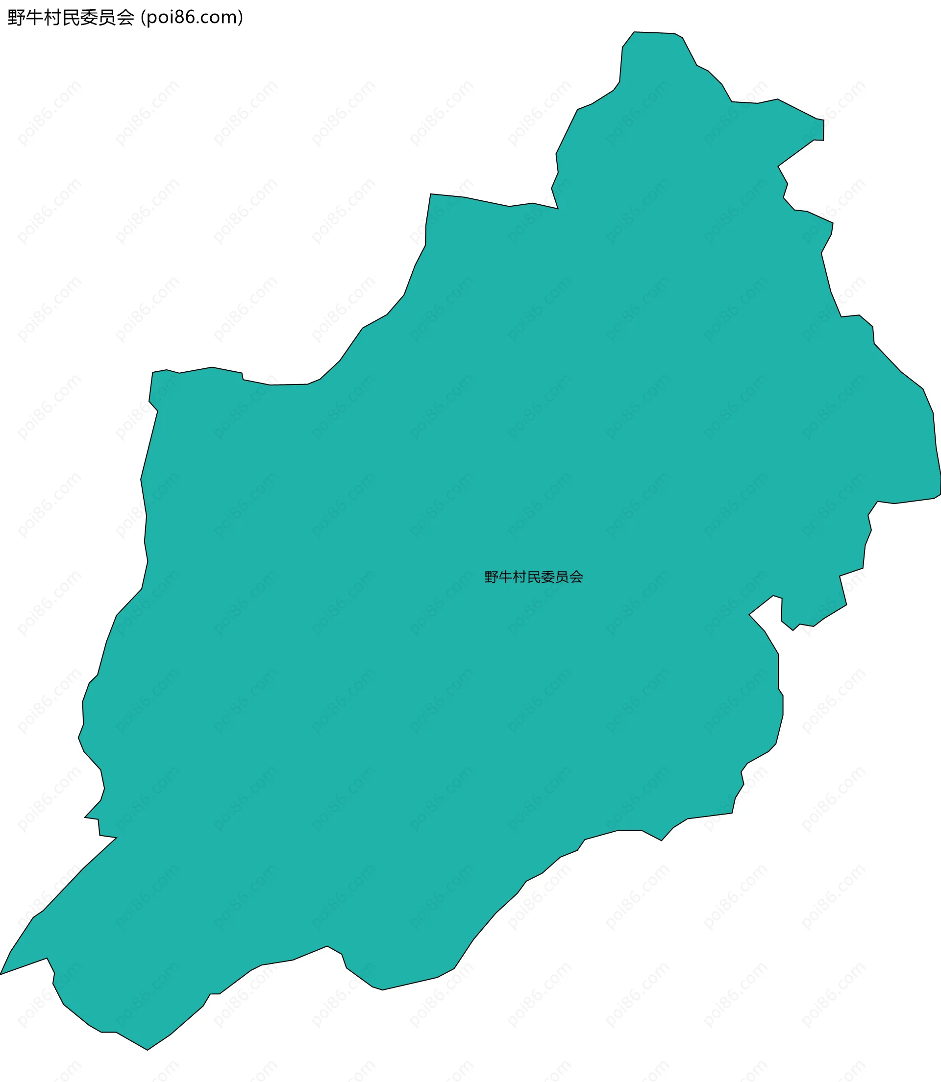 野牛村民委员会边界地图