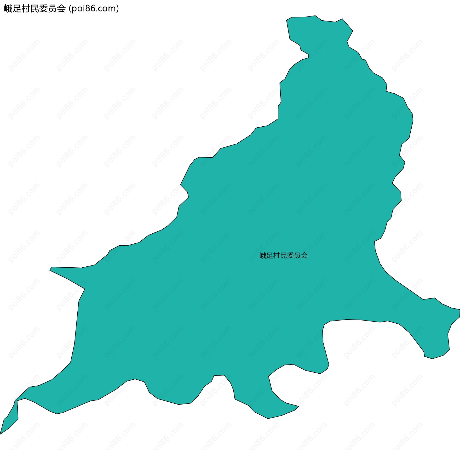 峨足村民委员会边界地图
