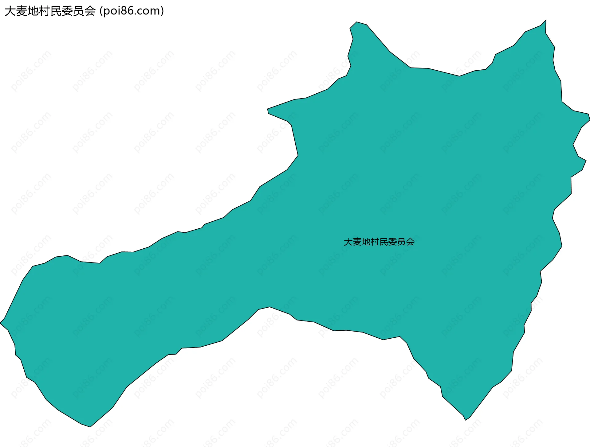 大麦地村民委员会边界地图