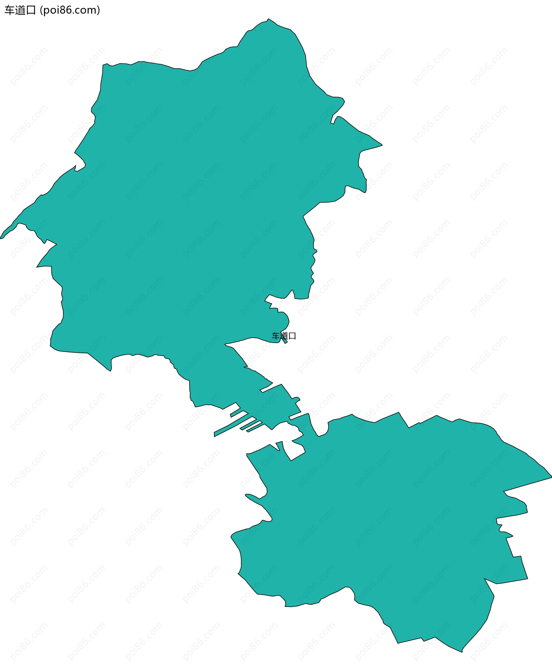 车道口边界地图