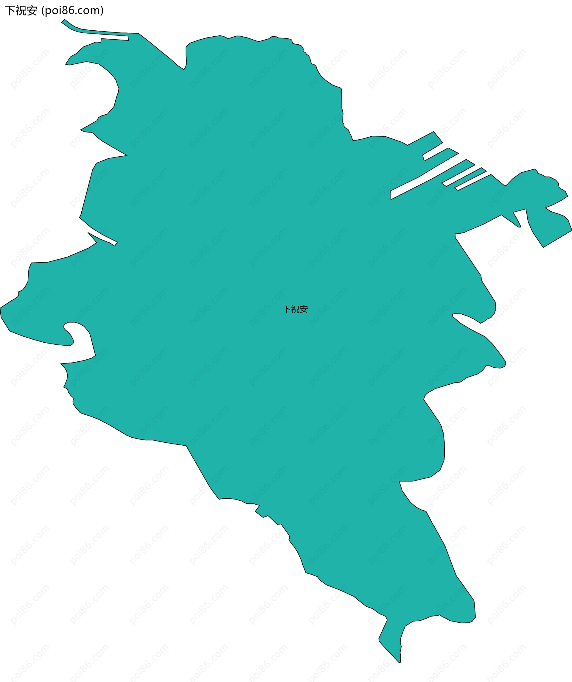 下祝安边界地图