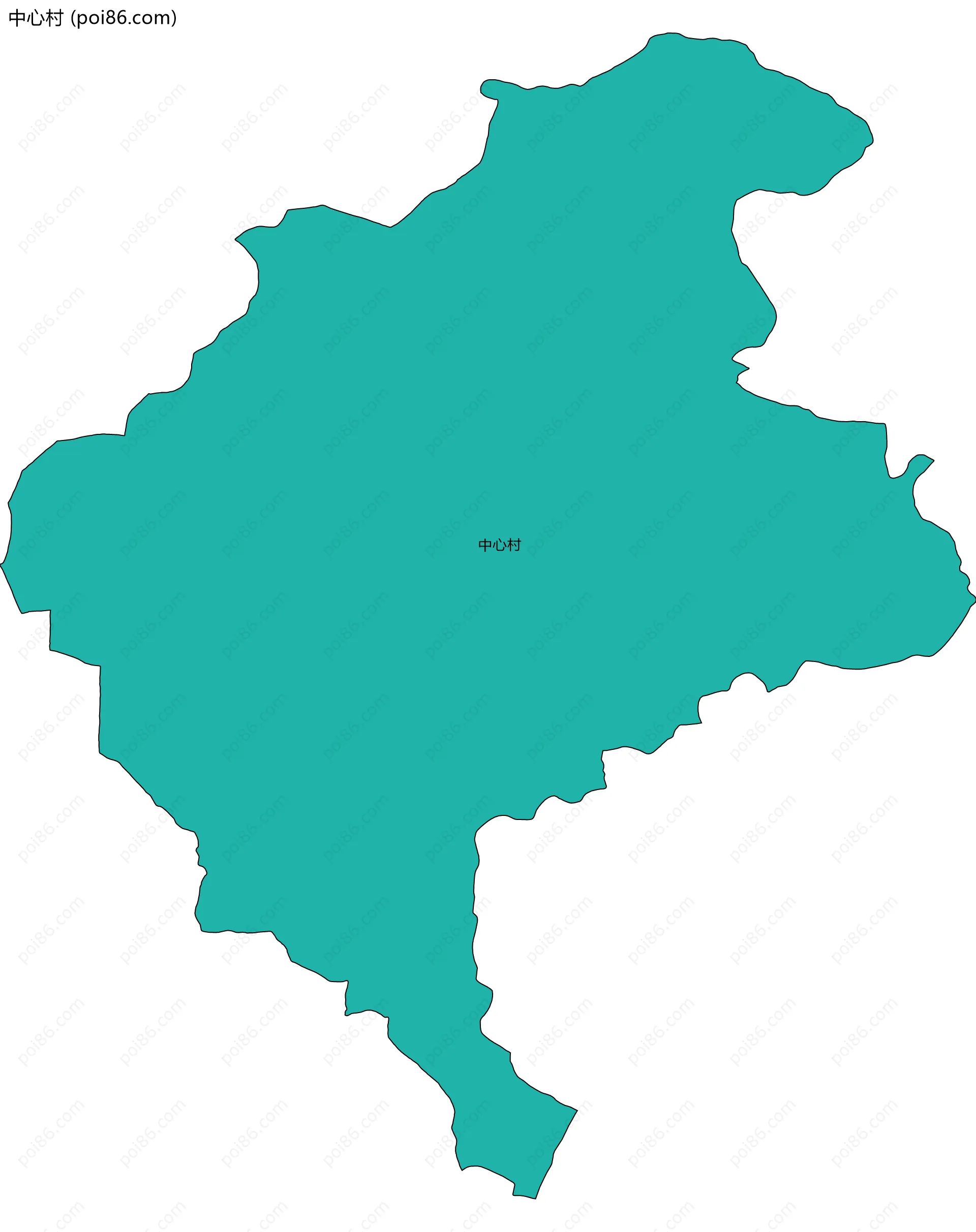 中心村边界地图