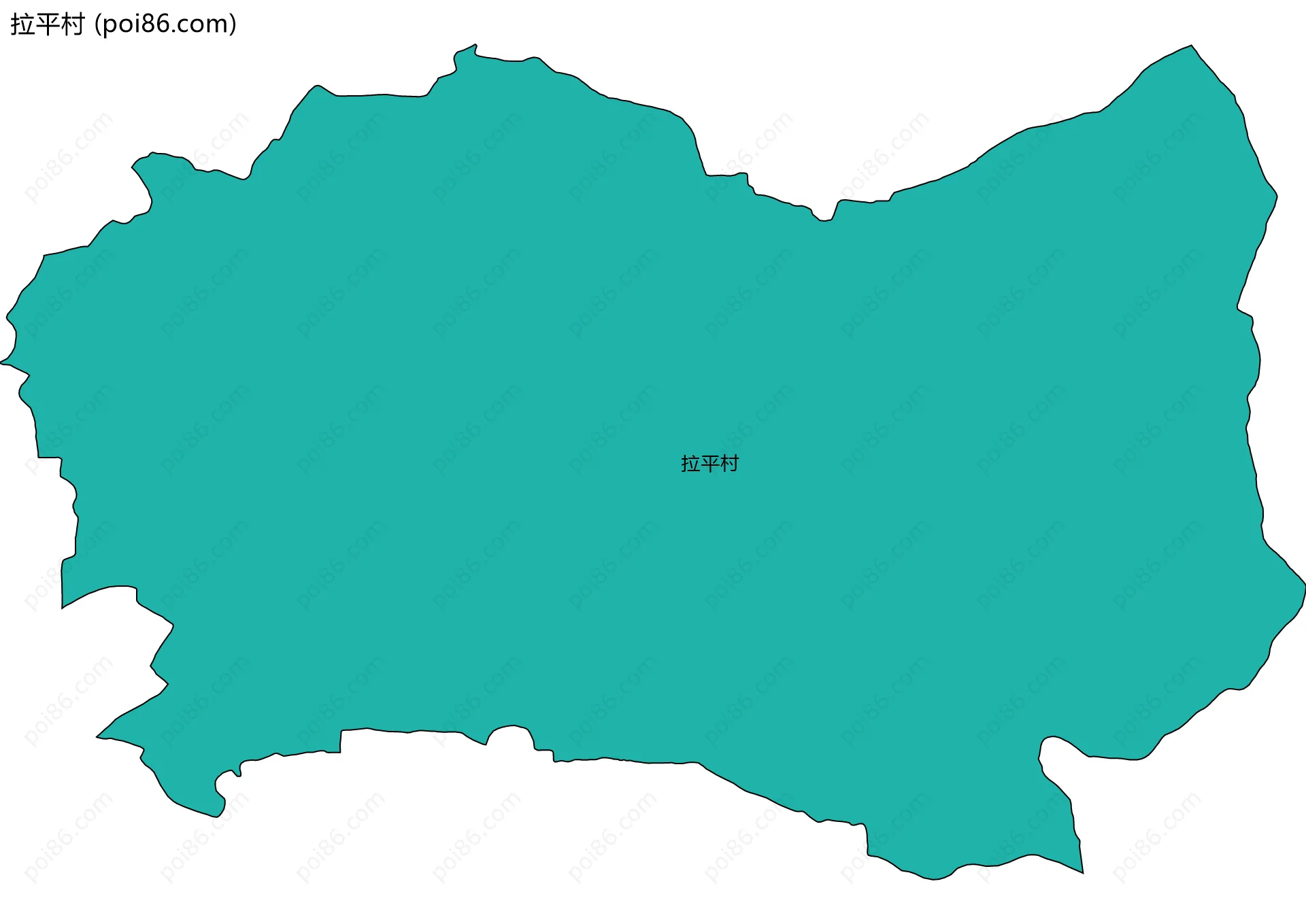 拉平村边界地图