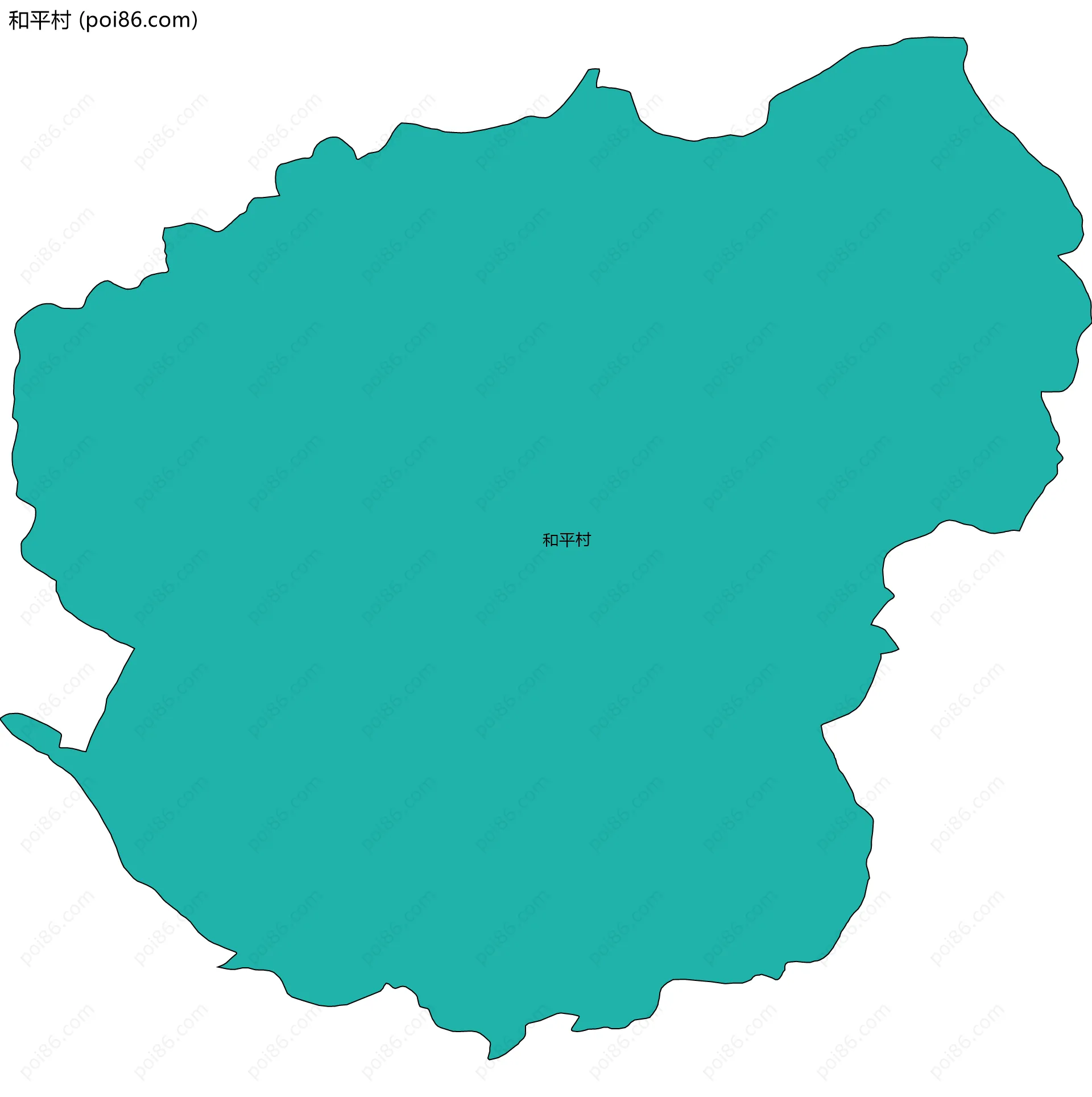 和平村边界地图