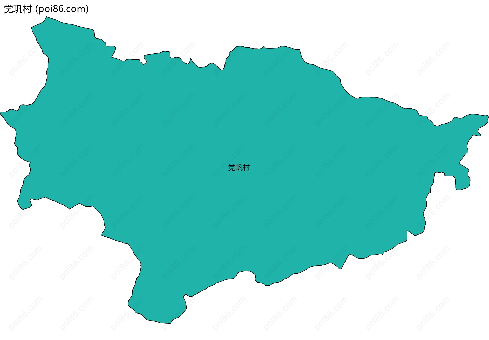 觉巩村边界地图