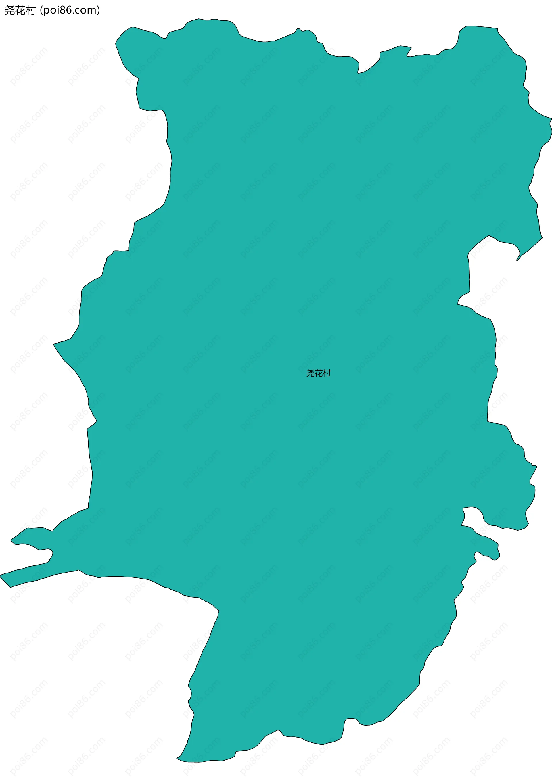 尧花村边界地图