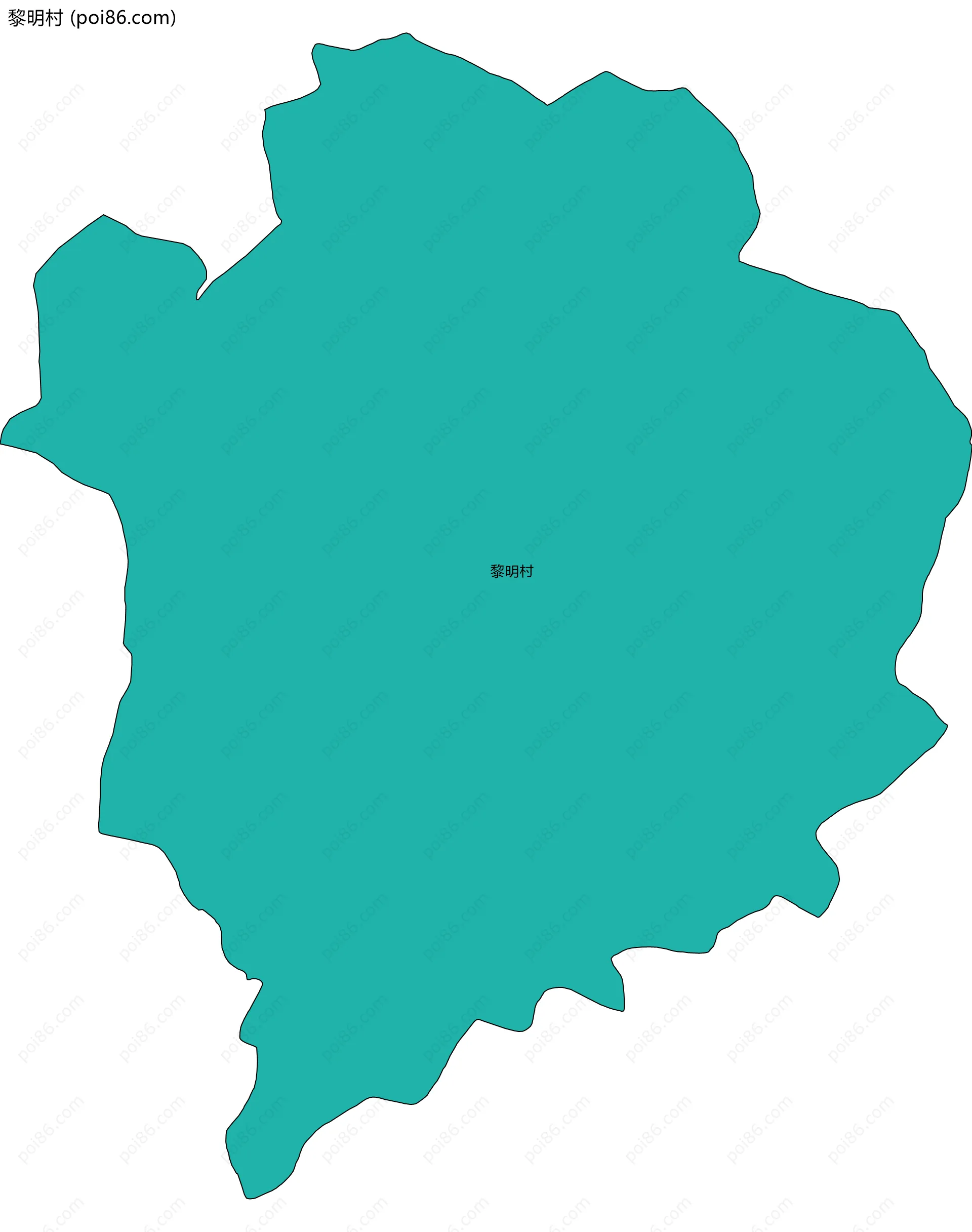 黎明村边界地图