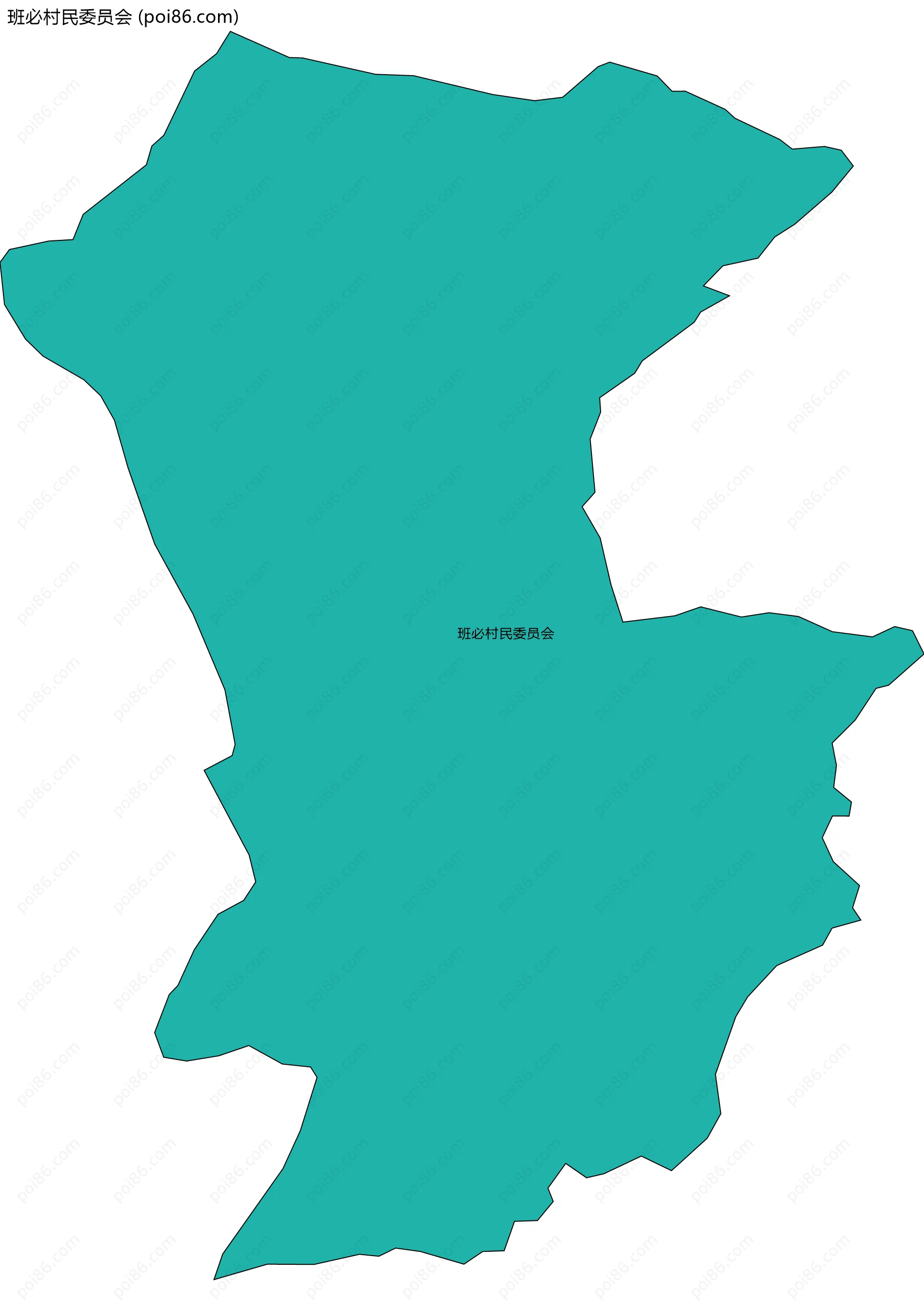 班必村民委员会边界地图