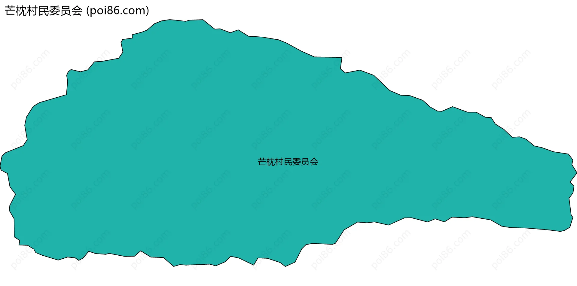 芒枕村民委员会边界地图