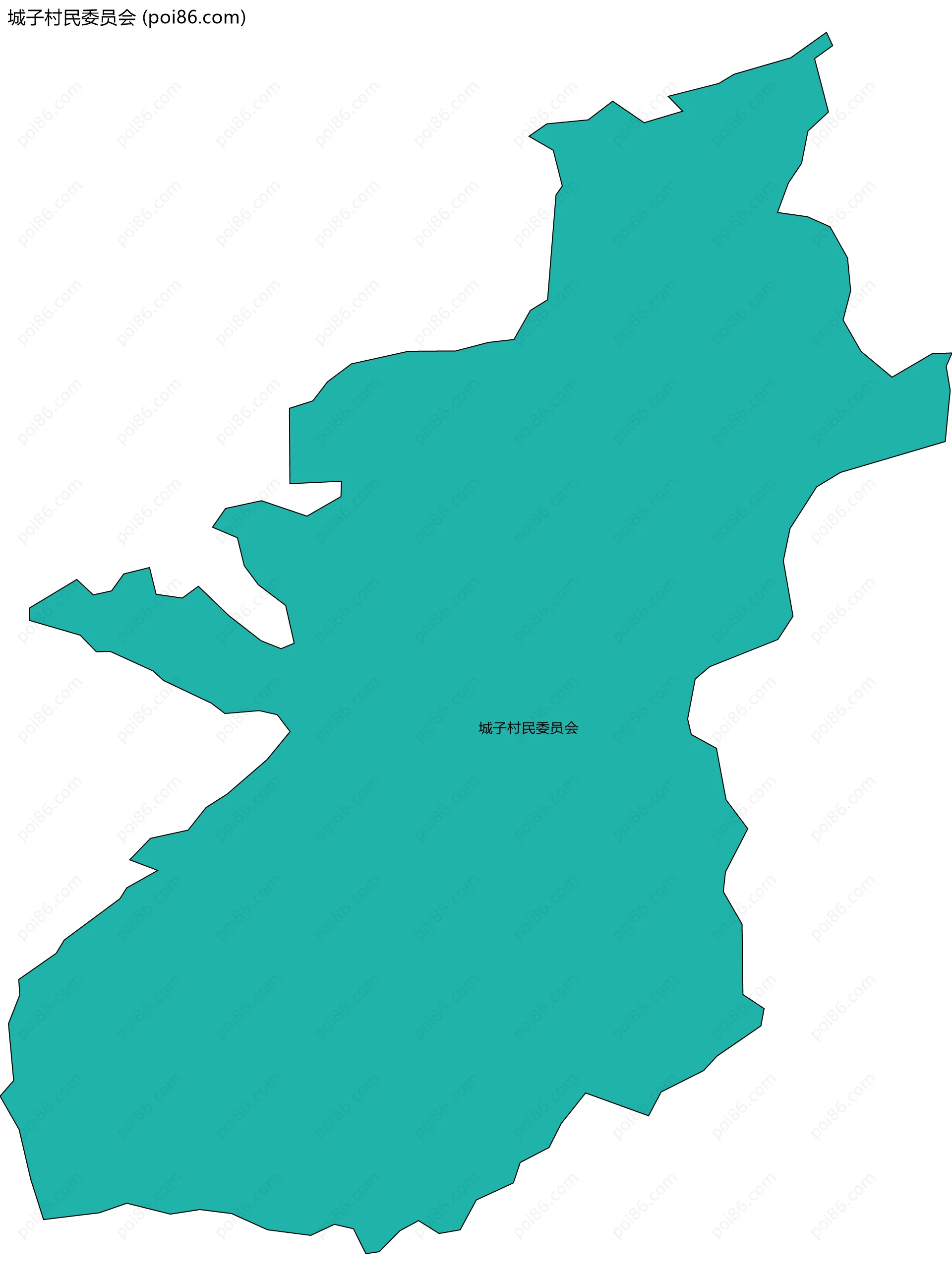 城子村民委员会边界地图