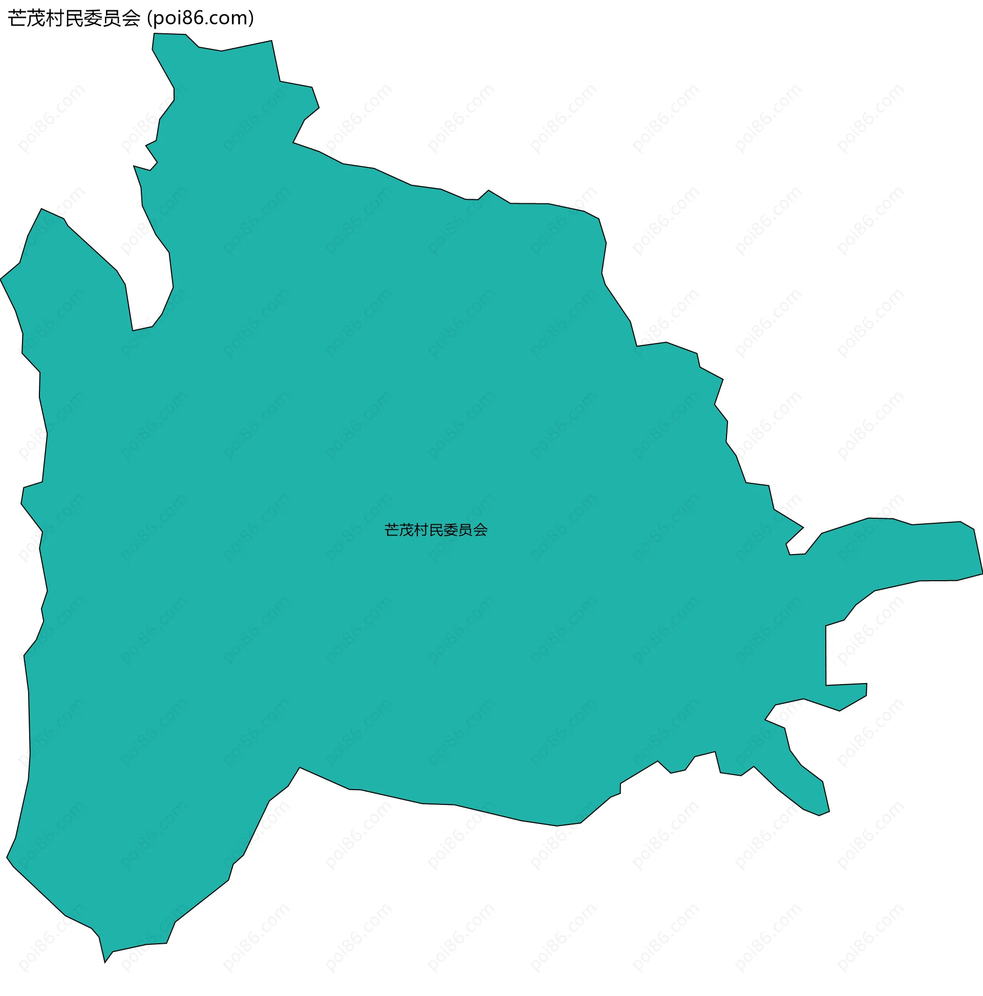 芒茂村民委员会边界地图