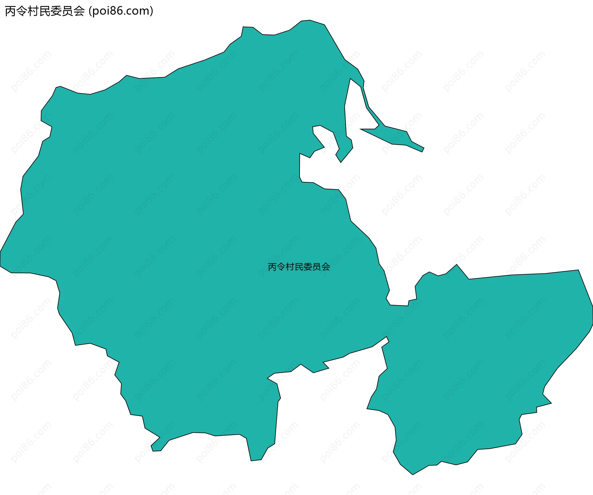 丙令村民委员会边界地图