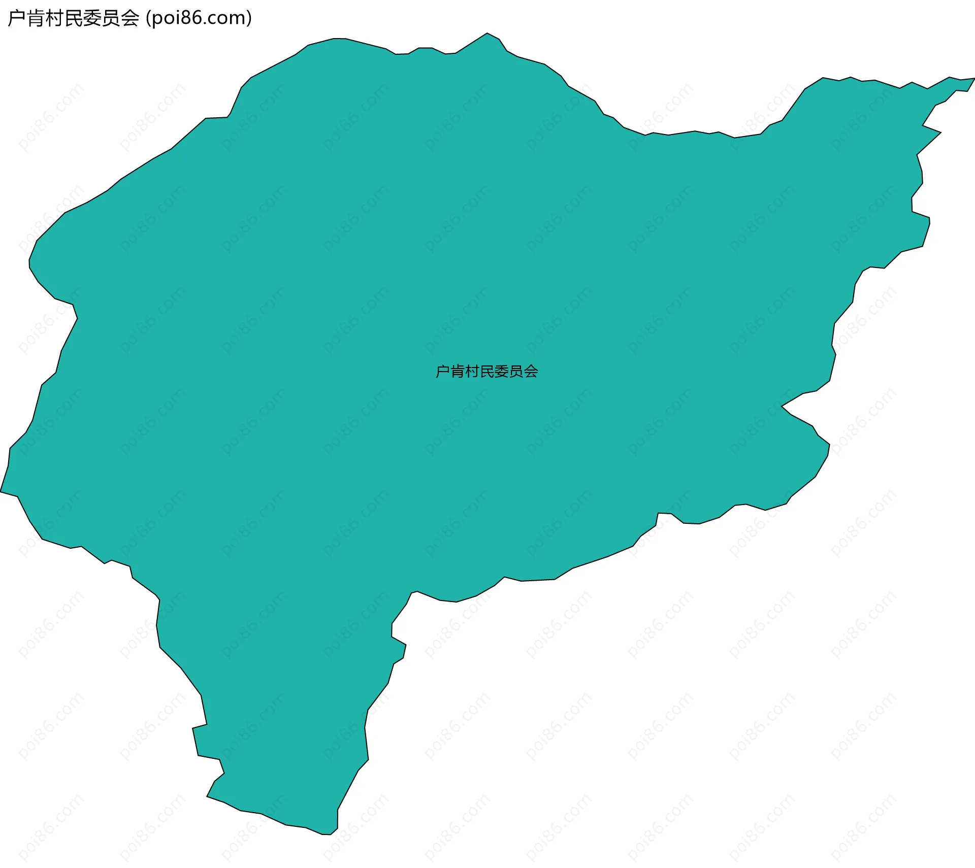 户肯村民委员会边界地图