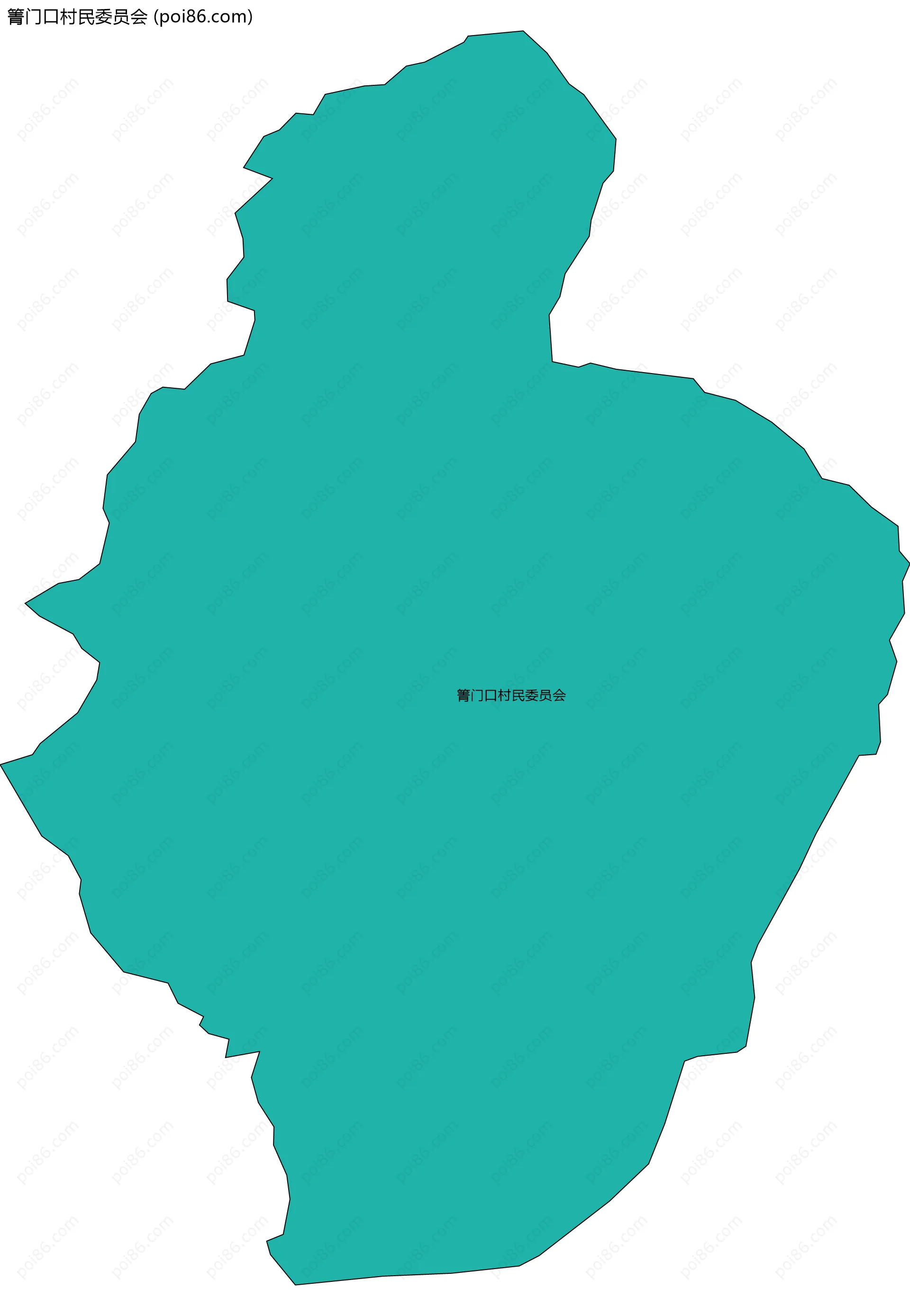 箐门口村民委员会边界地图