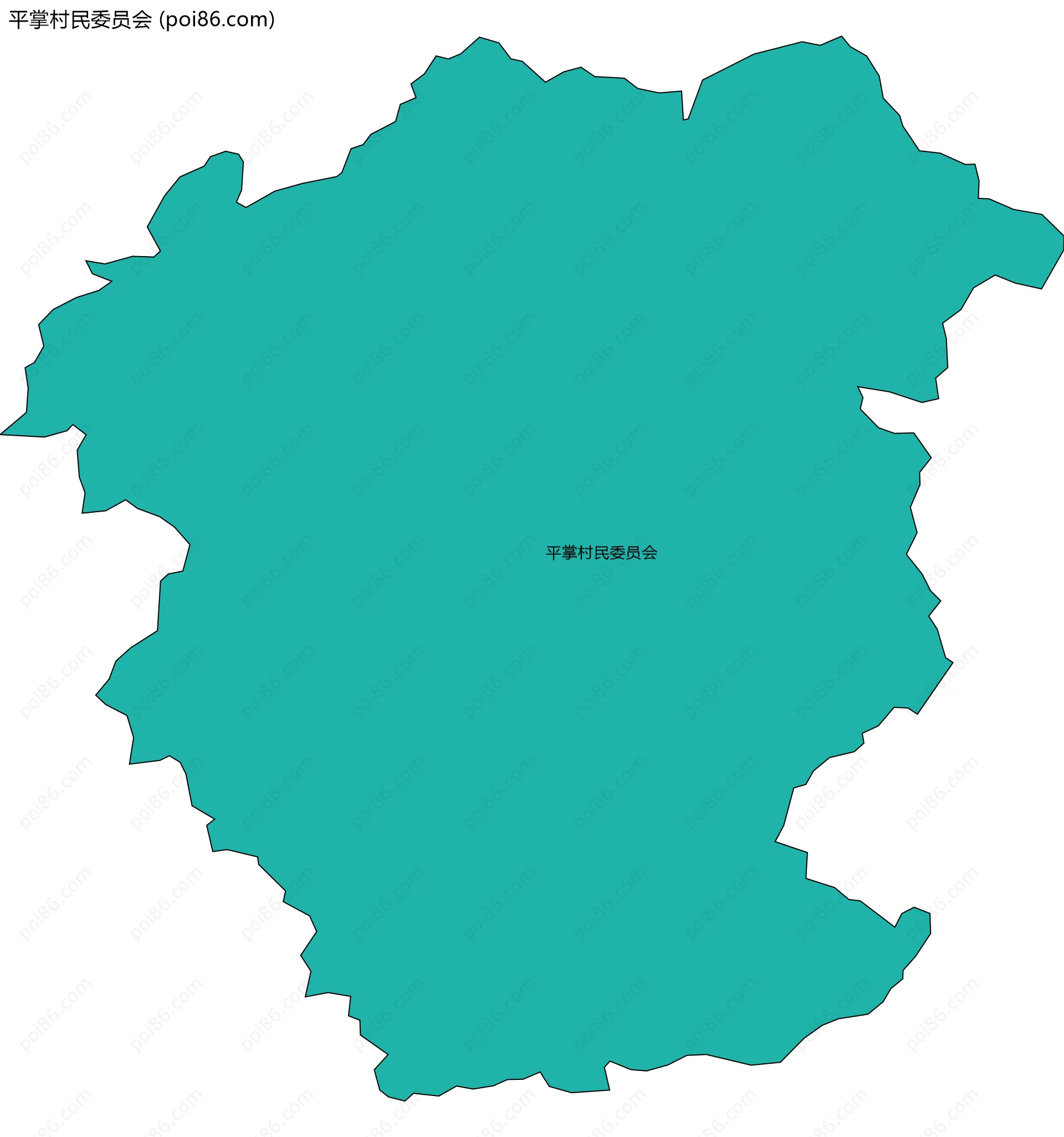 平掌村民委员会边界地图