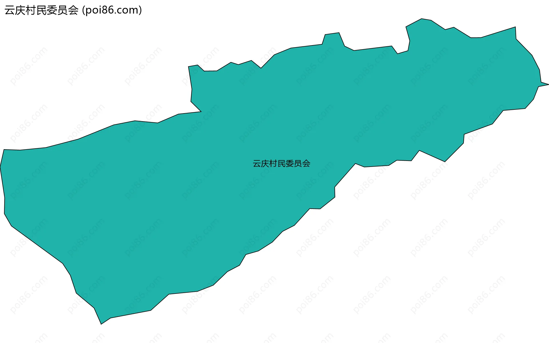 云庆村民委员会边界地图