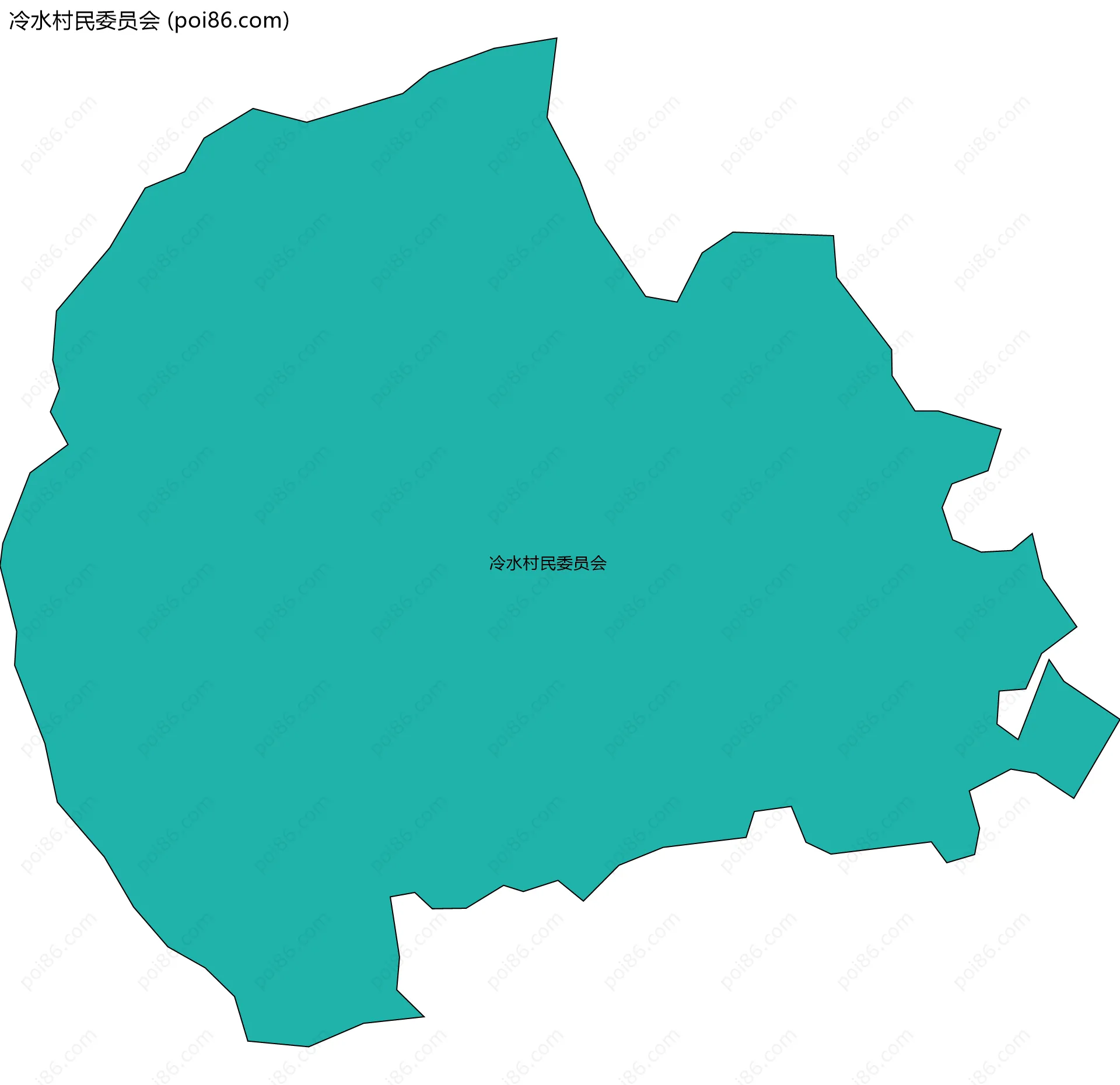 冷水村民委员会边界地图