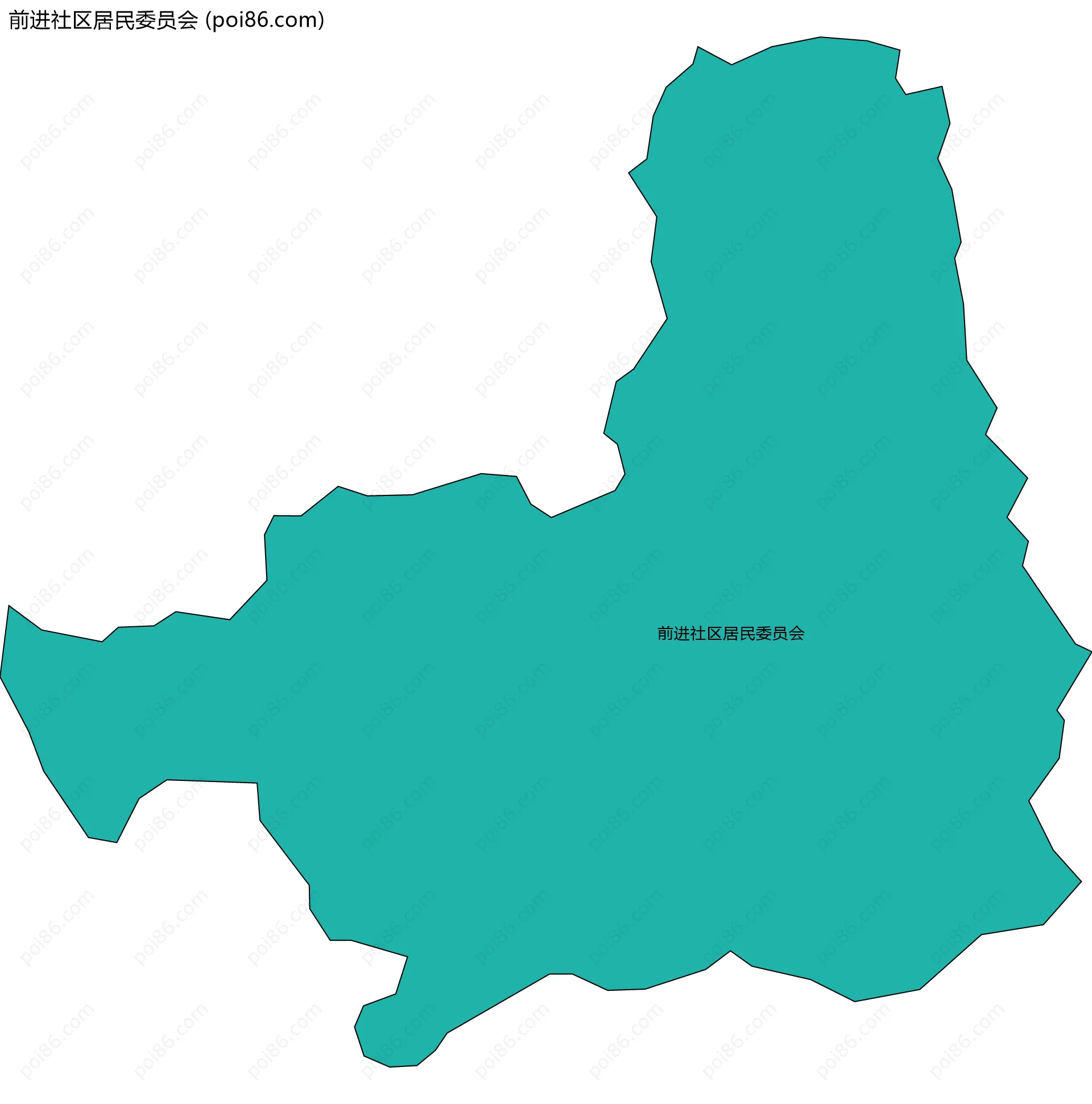 前进社区居民委员会边界地图