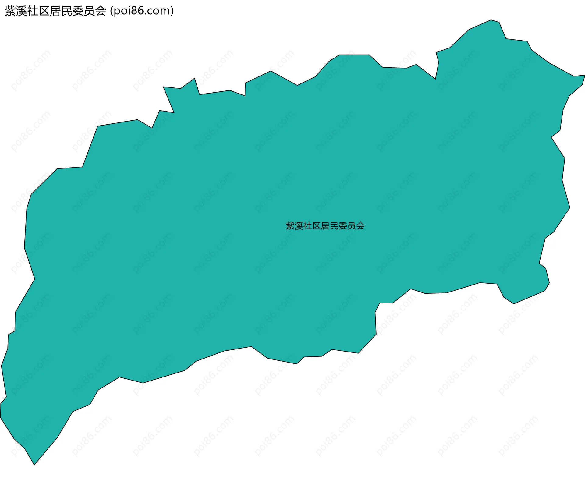 紫溪社区居民委员会边界地图