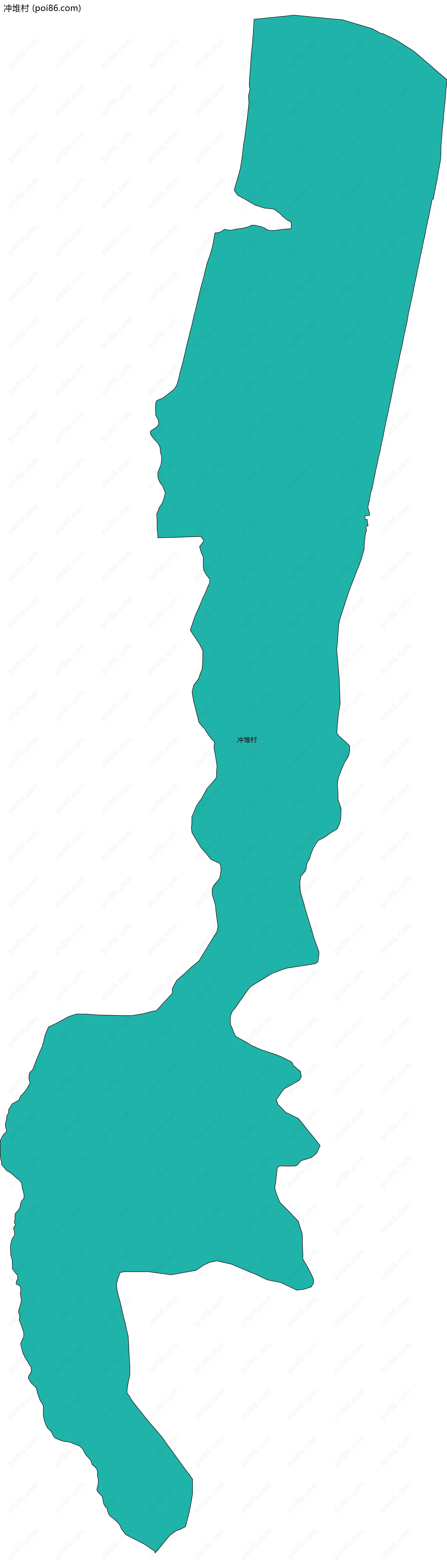 冲堆村边界地图