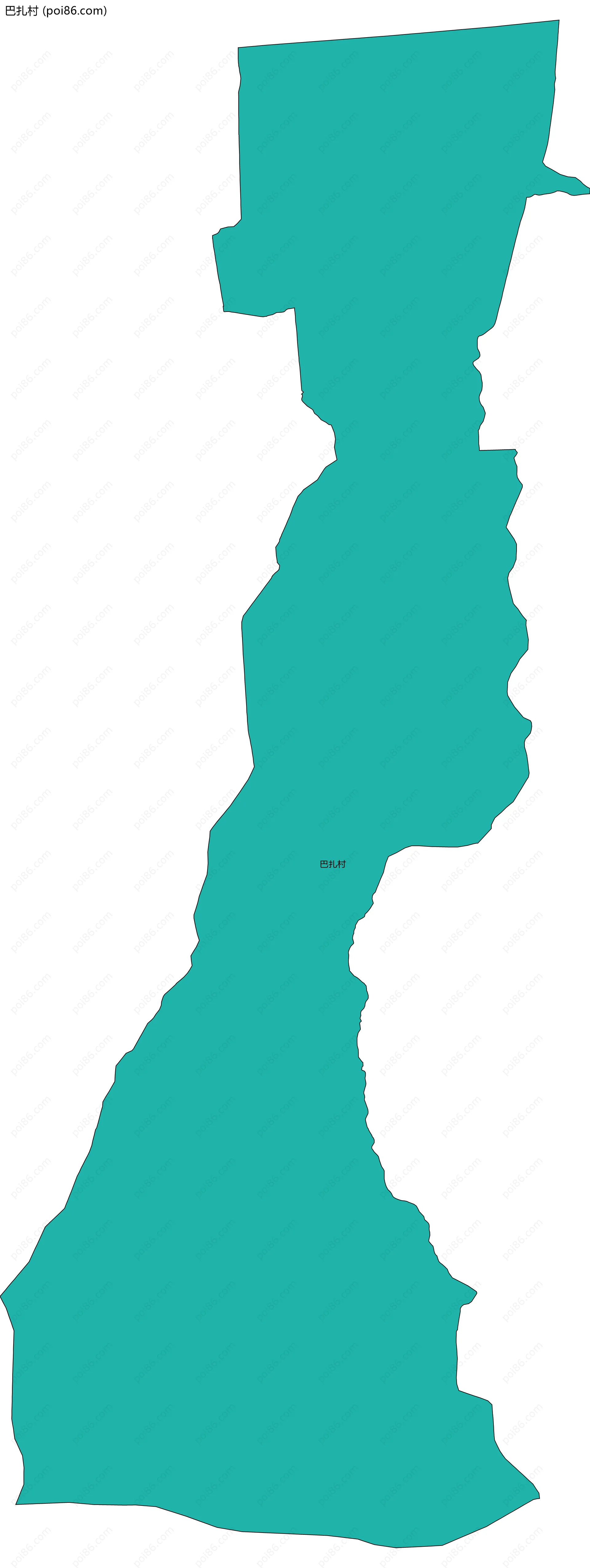 巴扎村边界地图