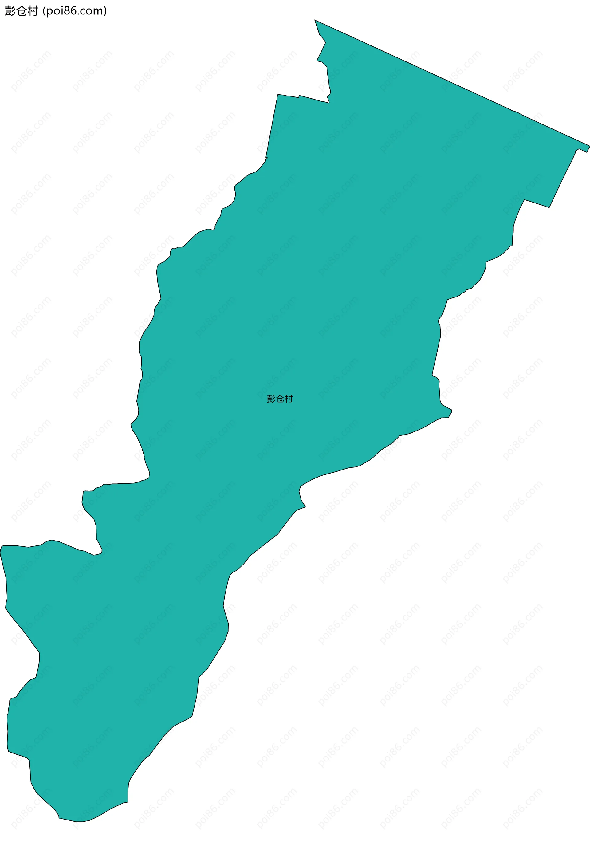 彭仓村边界地图