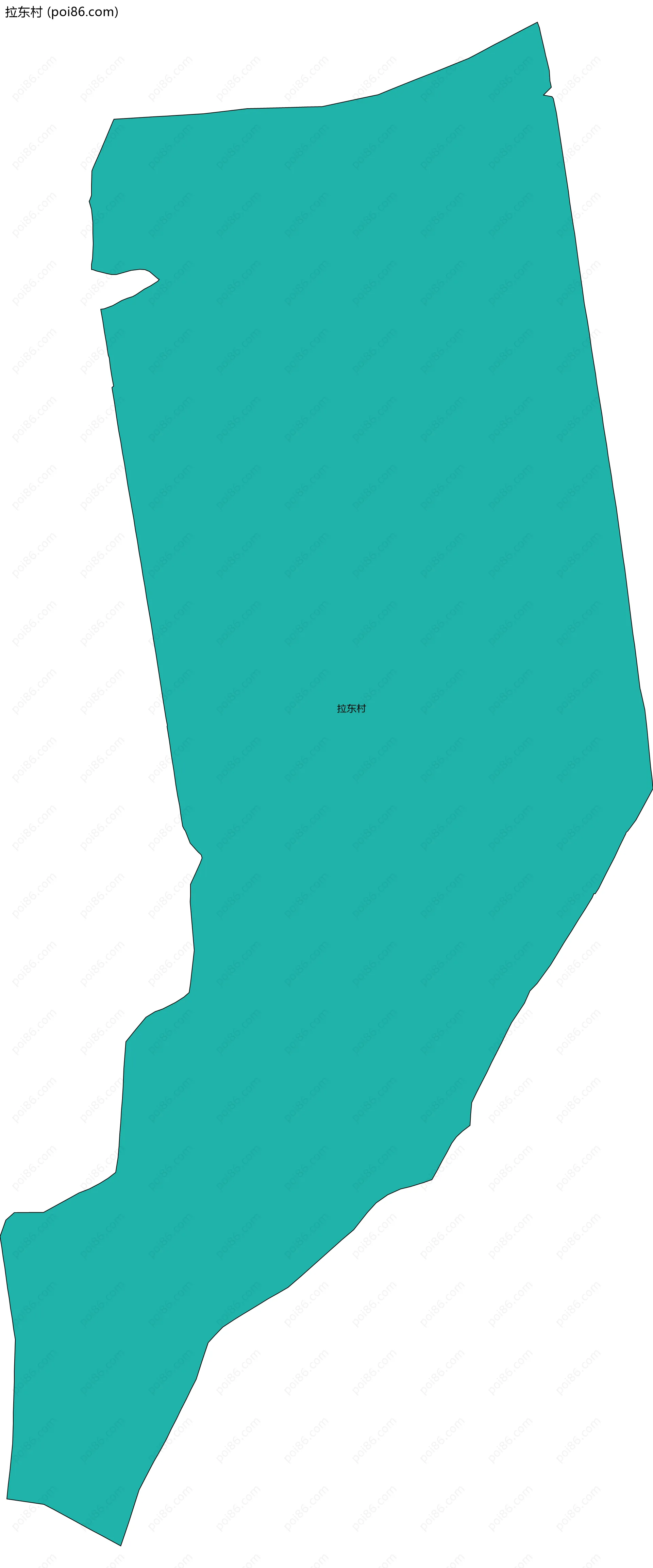 拉东村边界地图