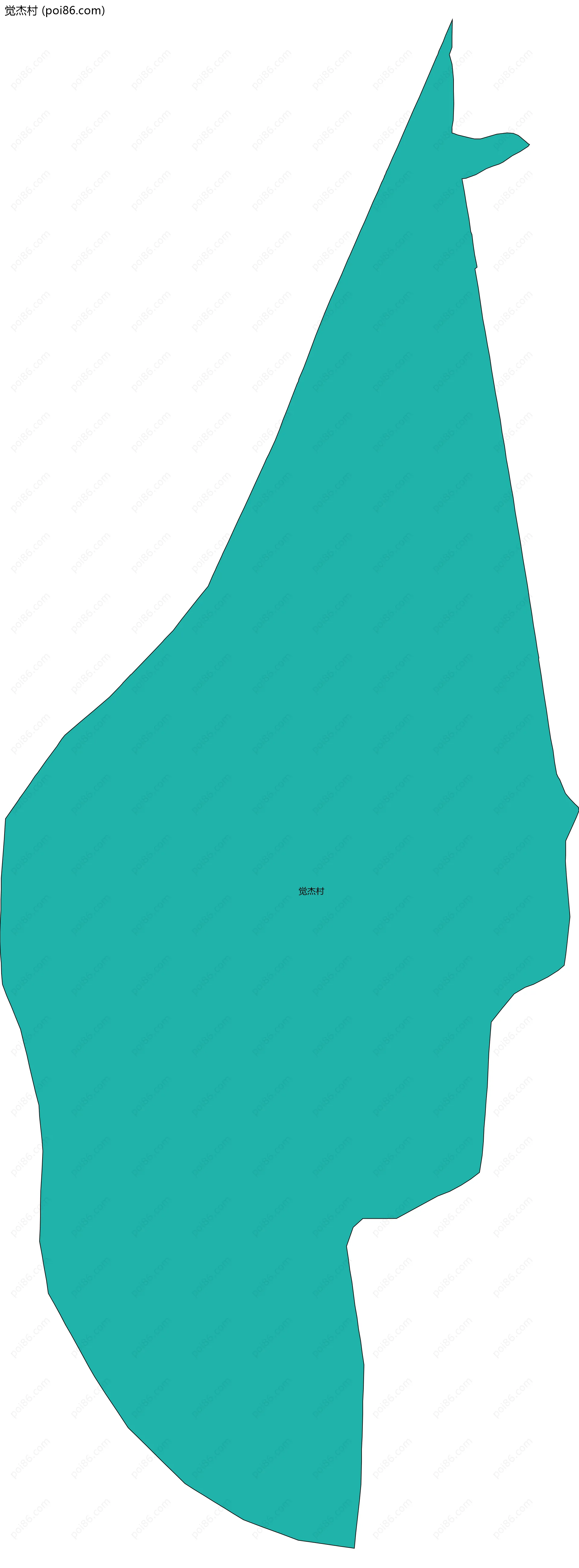 觉杰村边界地图