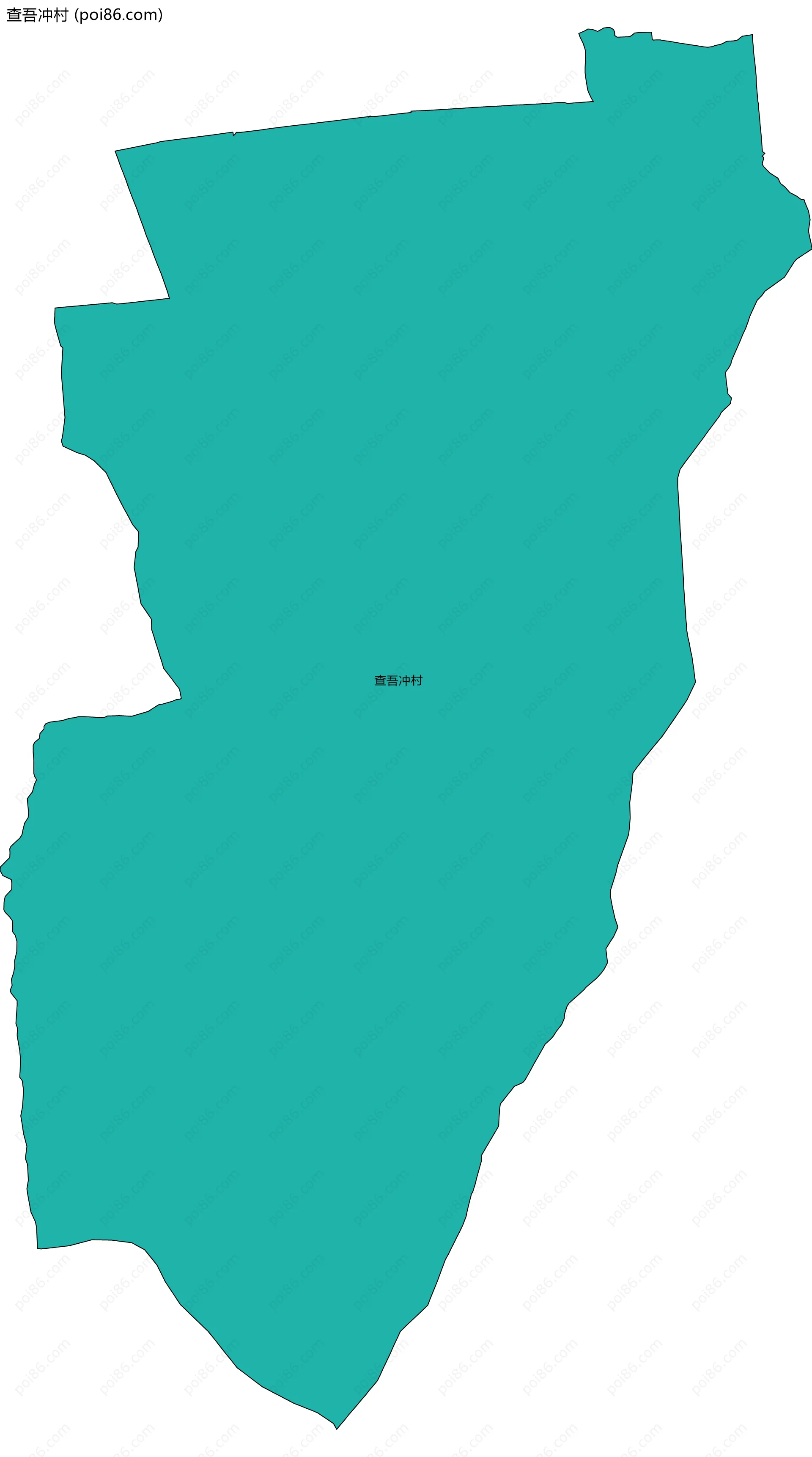 查吾冲村边界地图