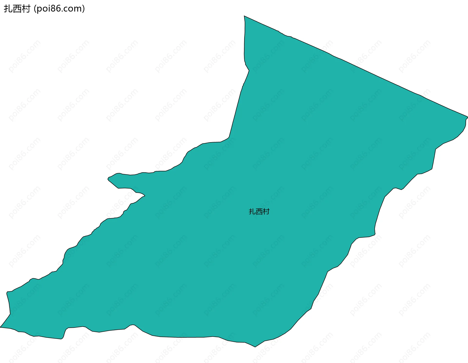 扎西村边界地图