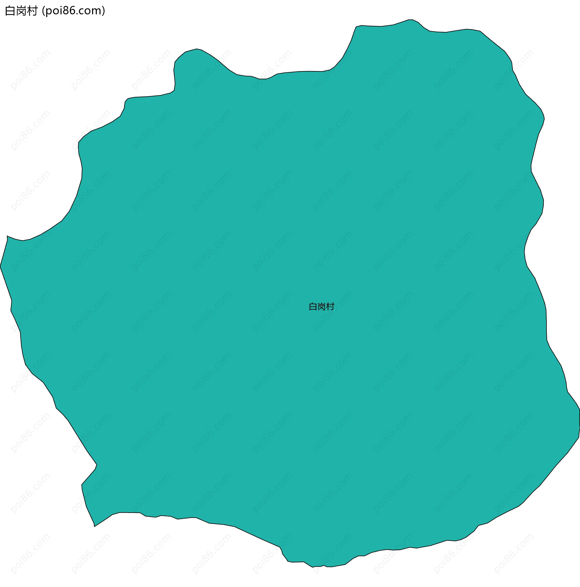 白岗村边界地图