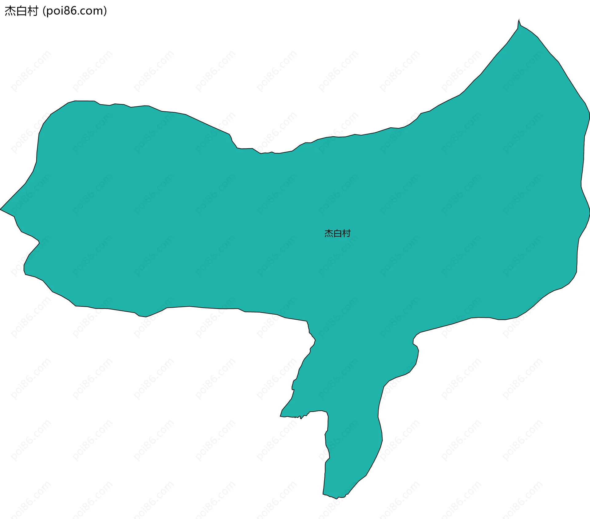 杰白村边界地图