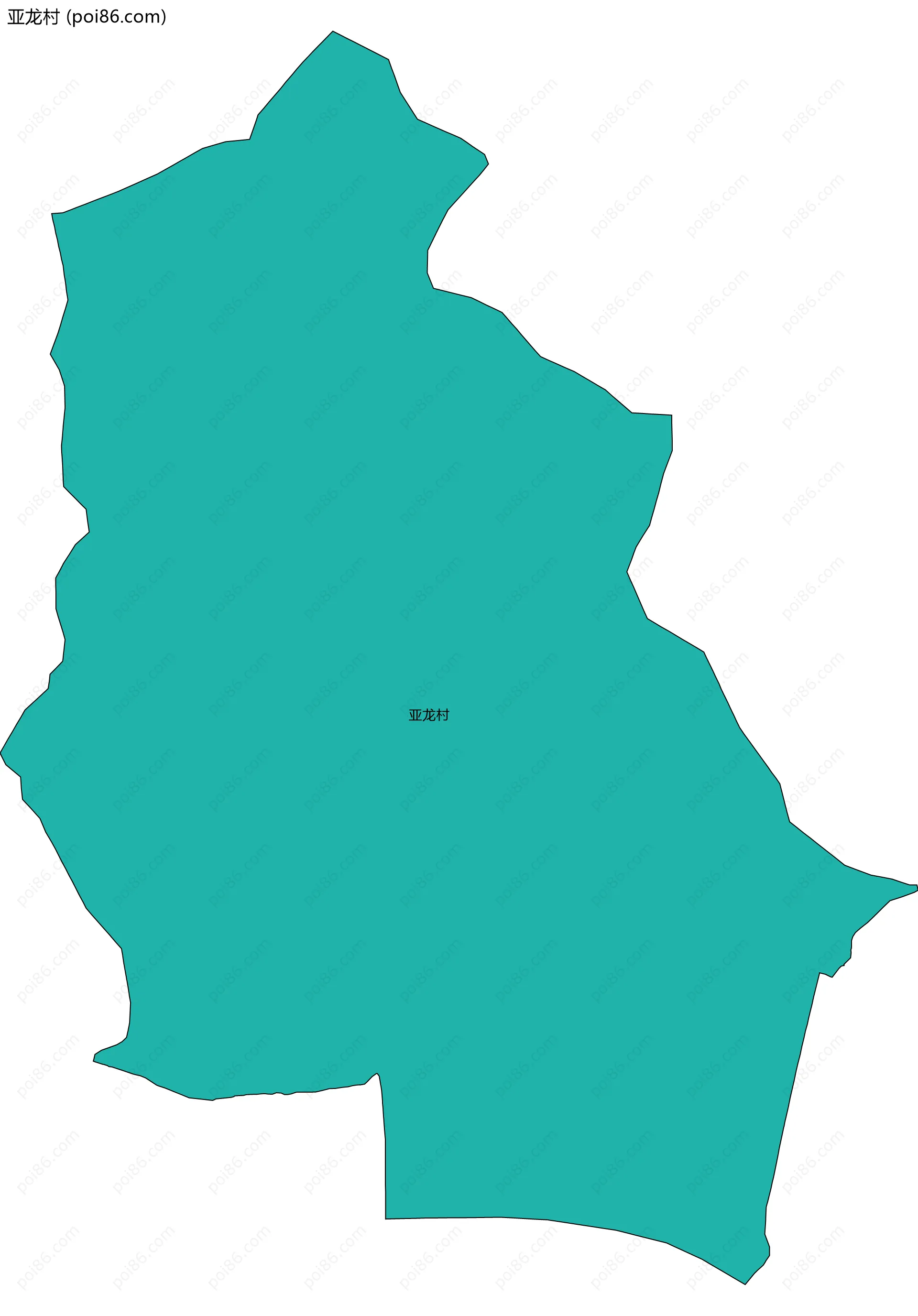 亚龙村边界地图